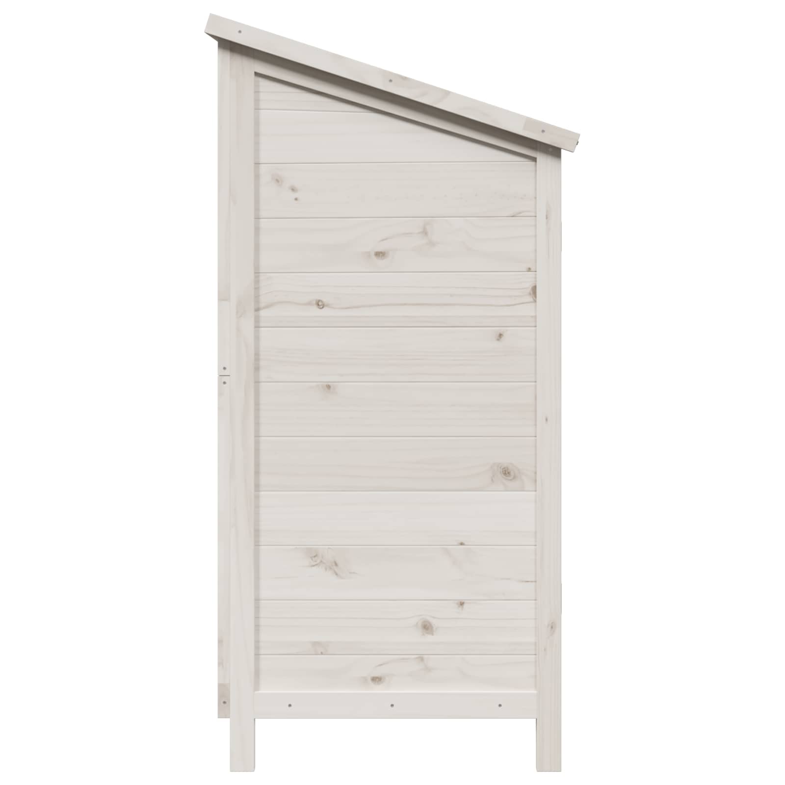 Sodo Sandėlys Balta 106 x 56 x 113,5 cm Kietasis pušinis medis Sodo Sandėlys Balta 106 x 56 x 113,5 cm Kietasis pušinis medis - Image 7