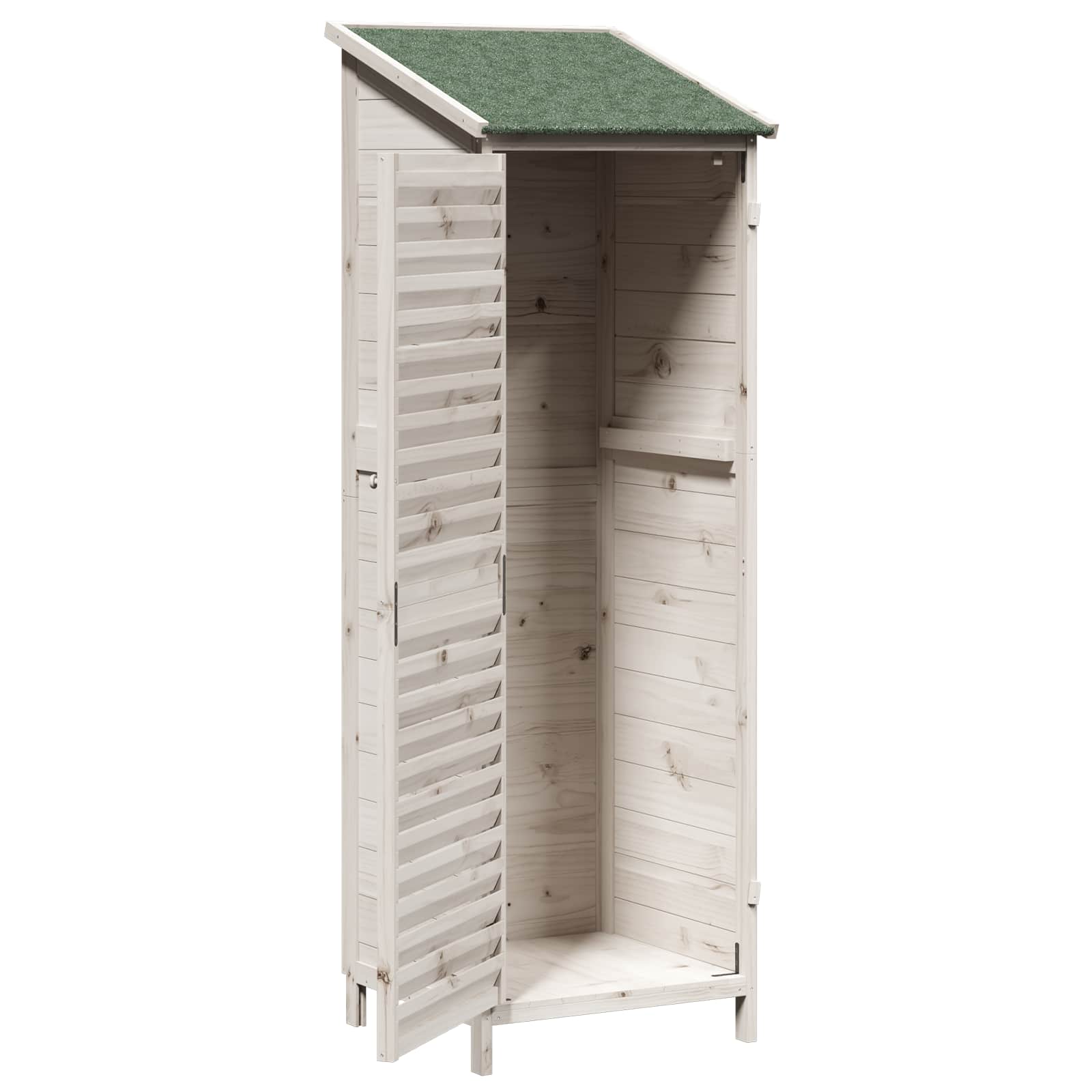 Sodo Sandėlys Balta 59 x 56 x 176 cm Kietasis pušinis medis Sodo Sandėlys Balta 59 x 56 x 176 cm Kietasis pušinis medis - Image 5