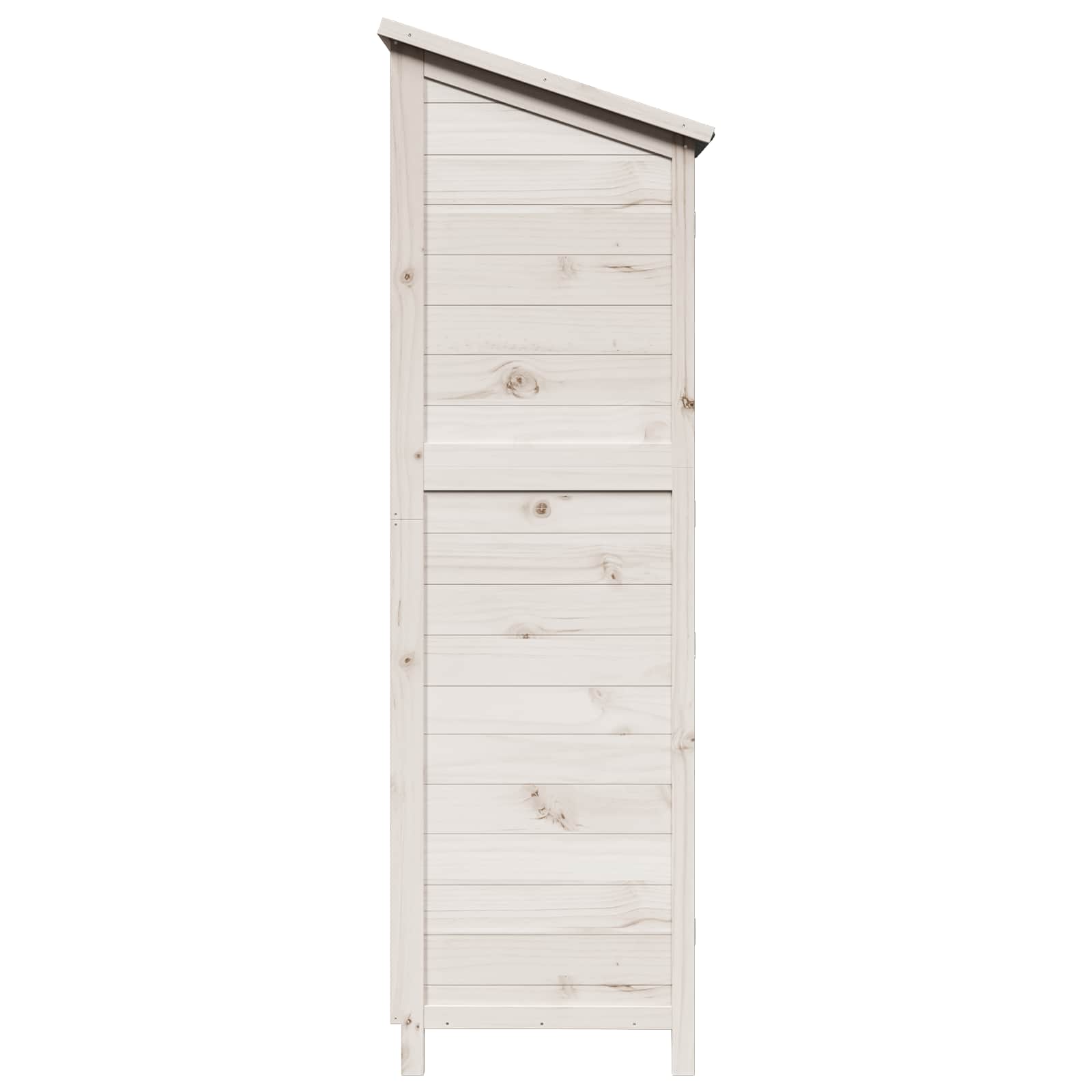 Sodo Sandėlys Balta 59 x 56 x 176 cm Kietasis pušinis medis Sodo Sandėlys Balta 59 x 56 x 176 cm Kietasis pušinis medis - Image 7