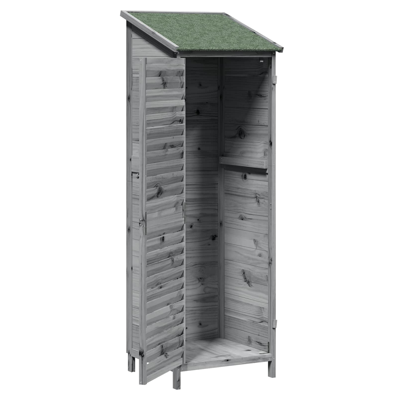 Sodo Sandėlys Pilka 59 x 56 x 176 cm Kietasis pušinis medis Sodo Sandėlys Pilka 59 x 56 x 176 cm Kietasis pušinis medis - Image 5
