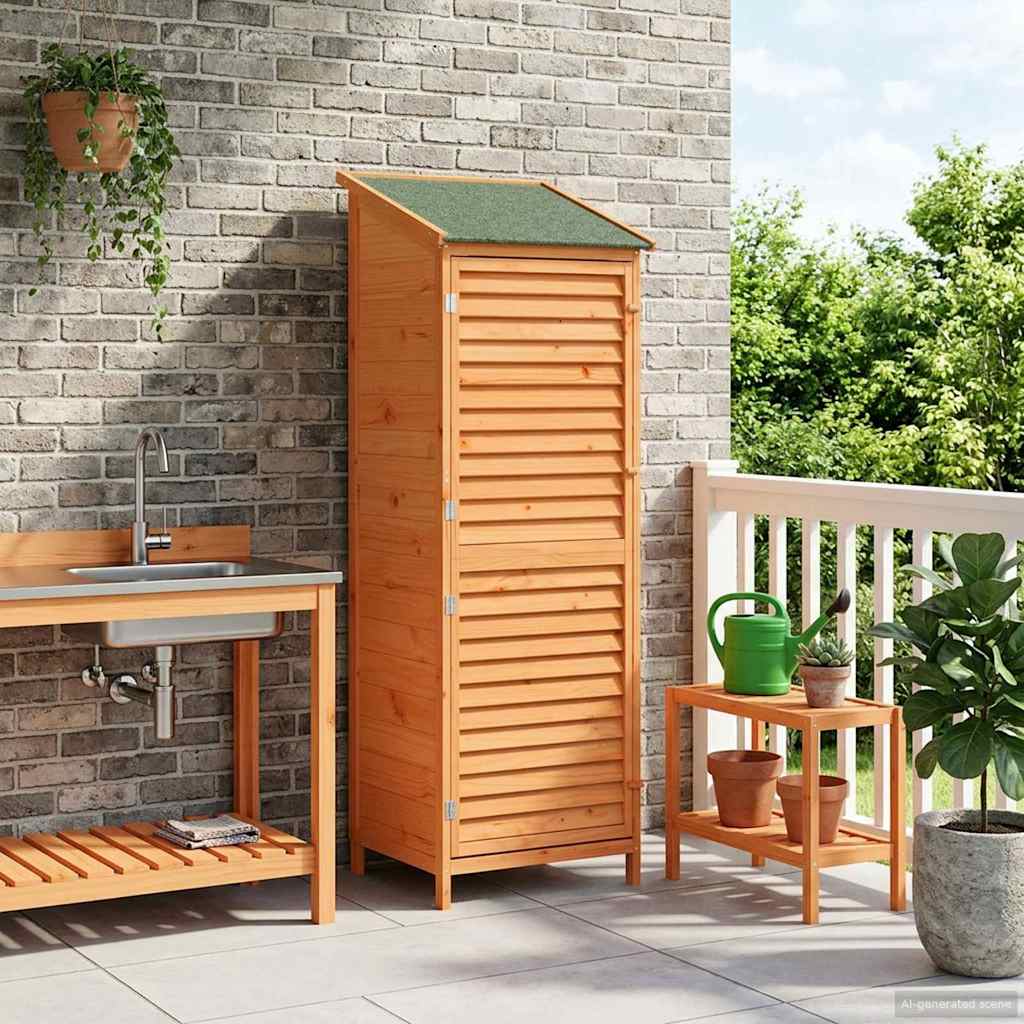 Sodo Sandėlys Ruda 59 x 56 x 176 cm Kietasis pušinis medis Sodo Sandėlys Ruda 59 x 56 x 176 cm Kietasis pušinis medis - Image 4