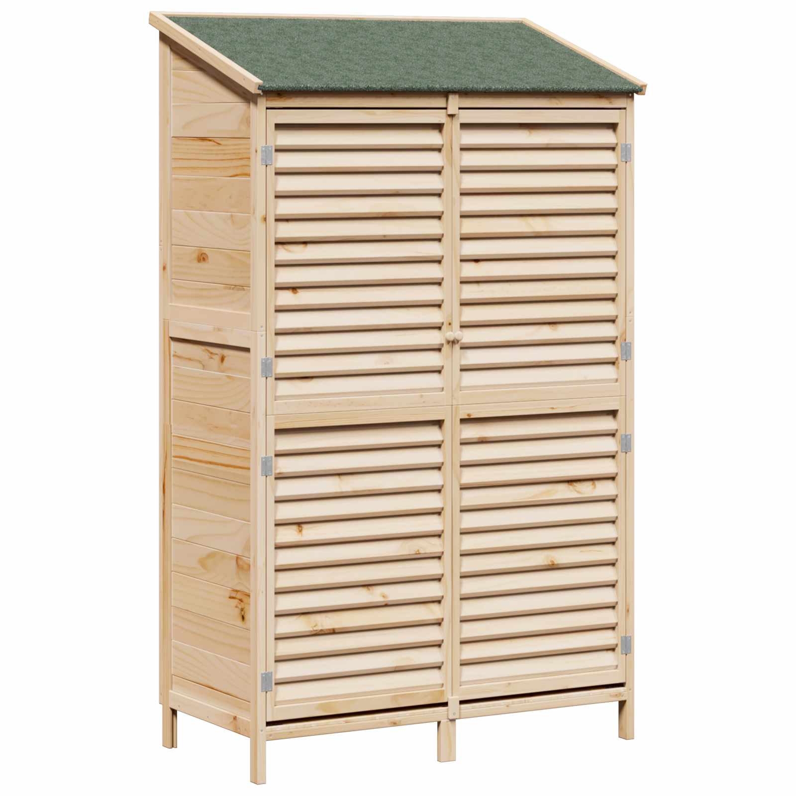 Sodo Sandėlys su stogu su saugykla Natūrali 106 x 56 x 176,5 cm Sodo Sandėlys su stogu su saugykla Natūrali 106 x 56 x 176,5 cm - Image 3