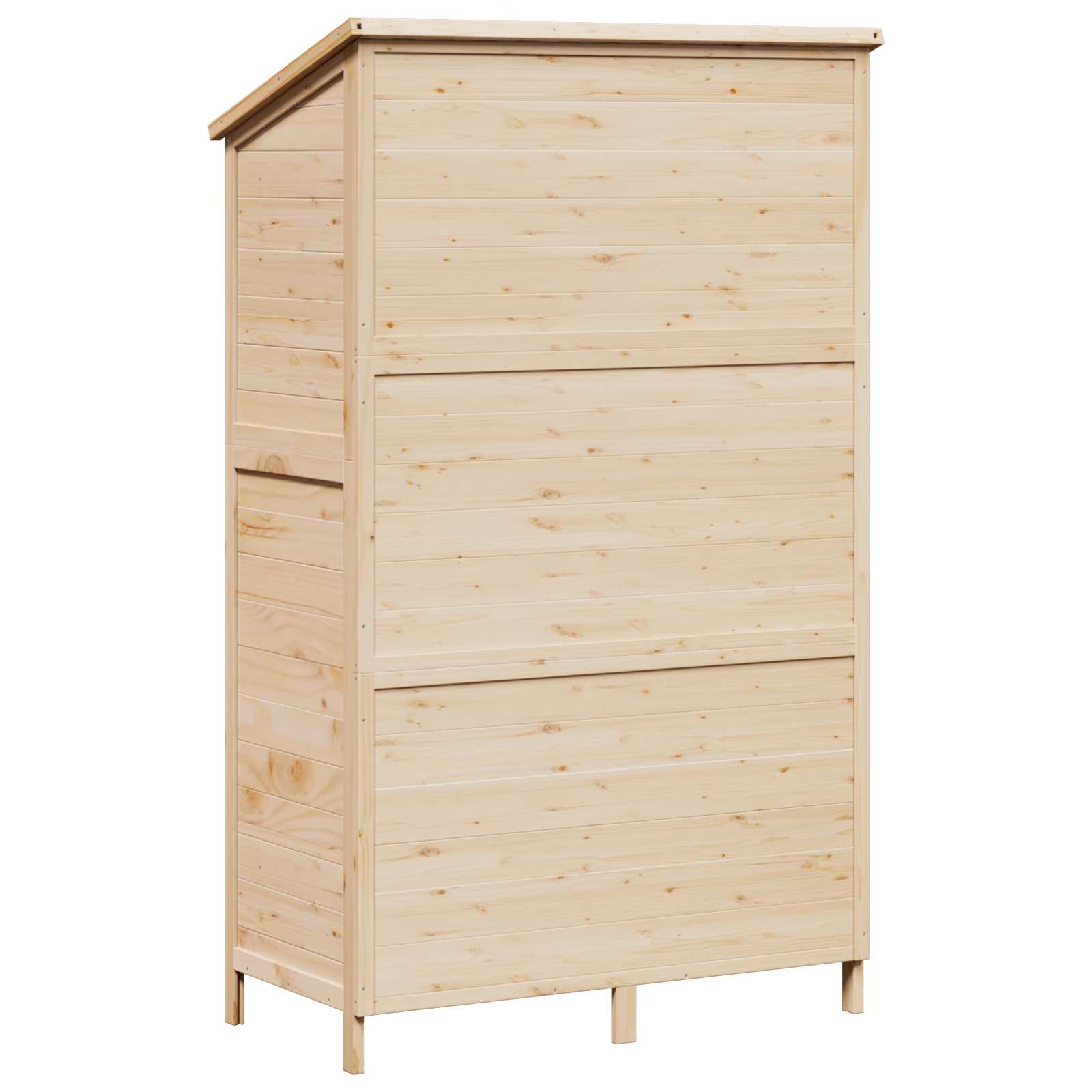 Sodo Sandėlys su stogu su saugykla Natūrali 106 x 56 x 176,5 cm Sodo Sandėlys su stogu su saugykla Natūrali 106 x 56 x 176,5 cm - Image 8