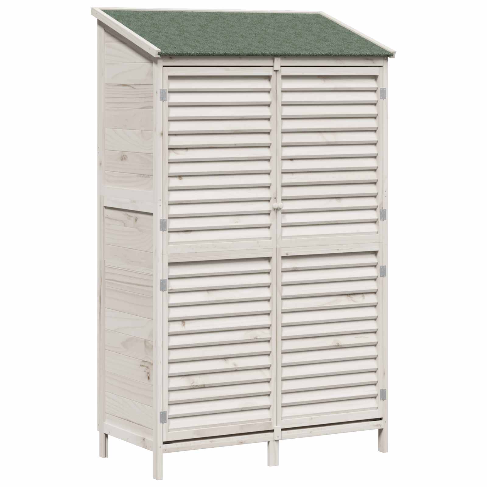 Sodo Sandėlys Balta 106 x 56 x 176,5 cm Kietasis pušinis medis Sodo Sandėlys Balta 106 x 56 x 176,5 cm Kietasis pušinis medis - Image 3