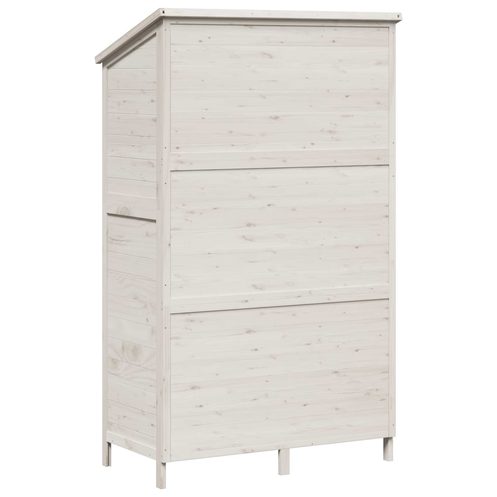 Sodo Sandėlys Balta 106 x 56 x 176,5 cm Kietasis pušinis medis Sodo Sandėlys Balta 106 x 56 x 176,5 cm Kietasis pušinis medis - Image 8