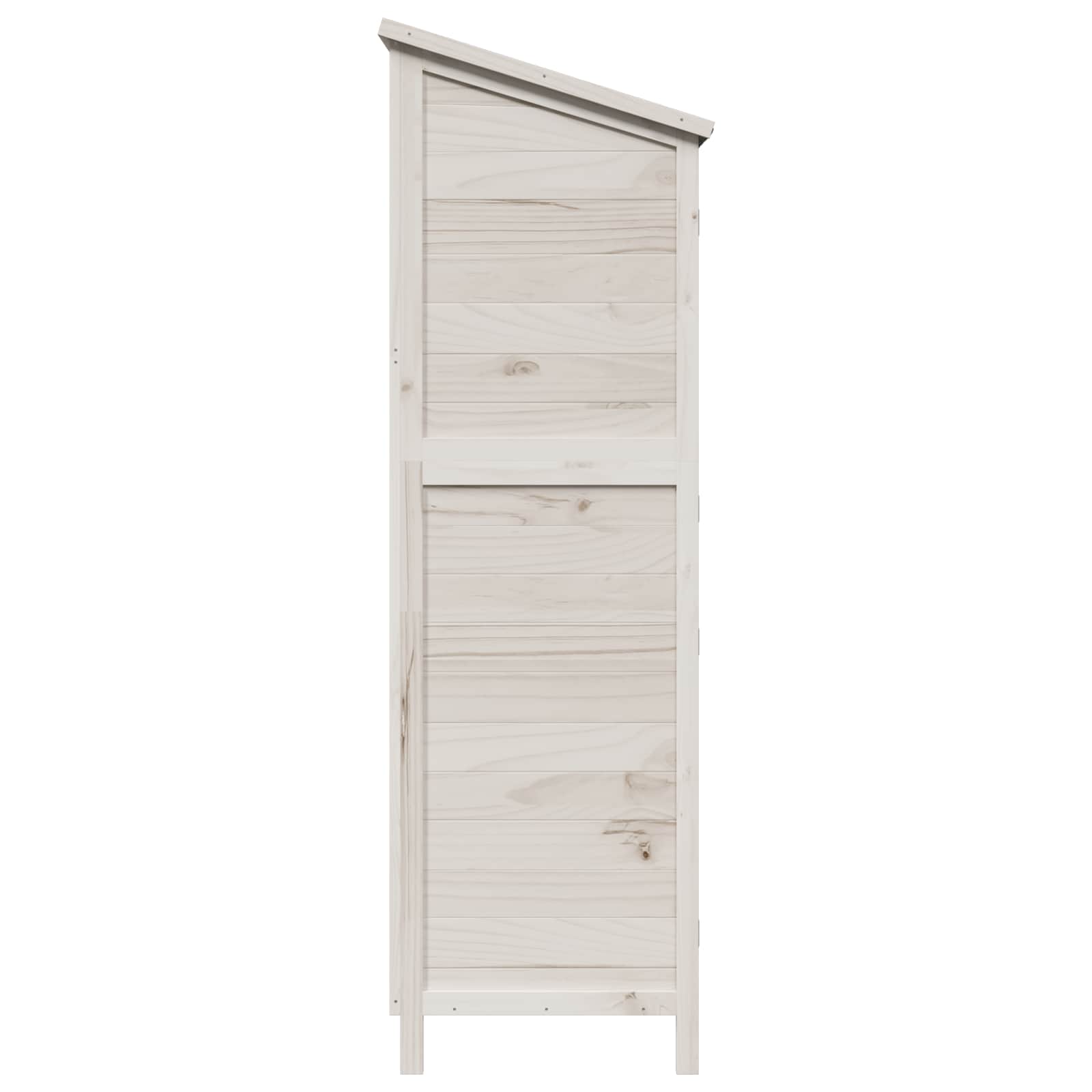 Sodo Sandėlys Balta 106 x 56 x 176,5 cm Kietasis pušinis medis Sodo Sandėlys Balta 106 x 56 x 176,5 cm Kietasis pušinis medis - Image 7