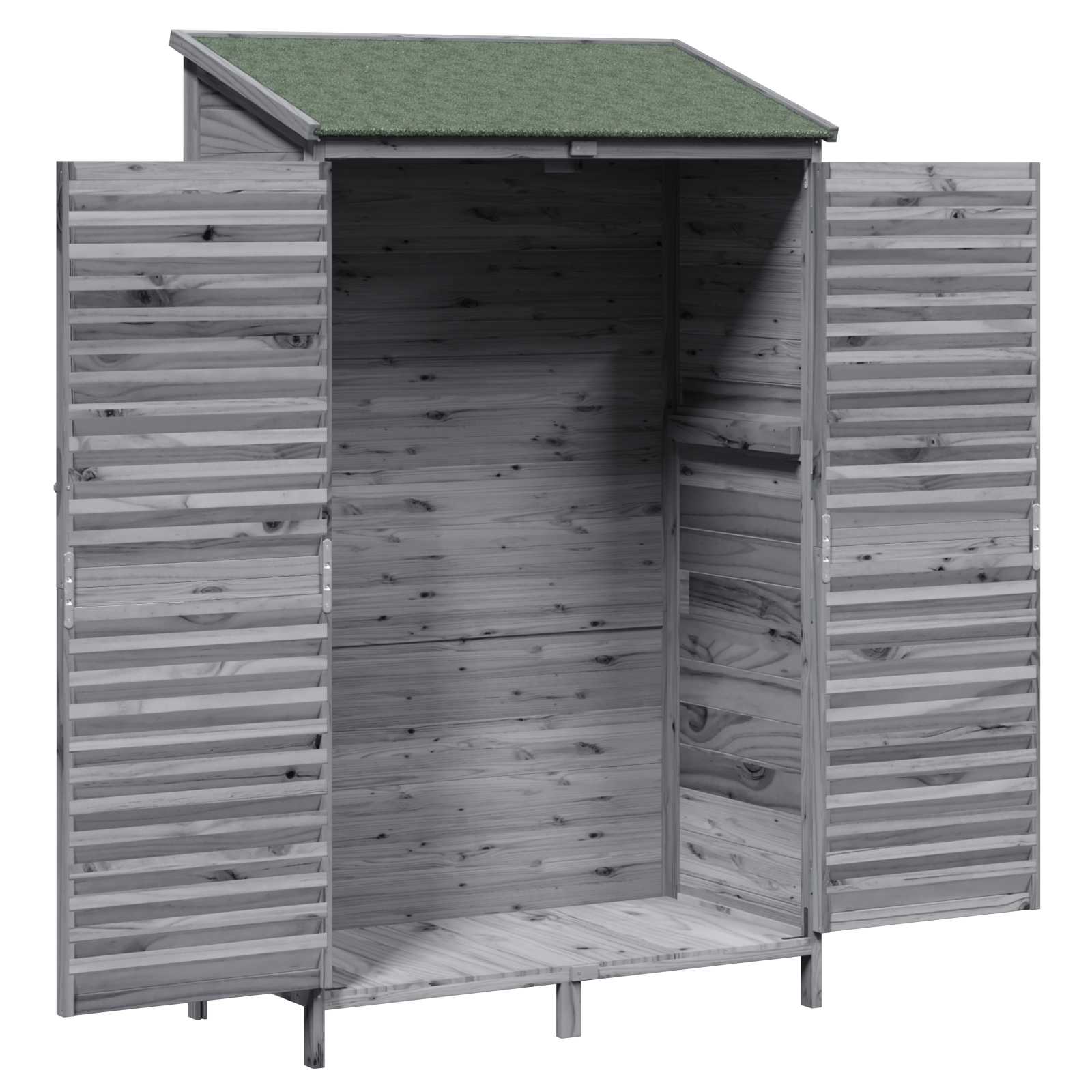 Sodo Sandėlys Pilka 106 x 56 x 176,5 cm Kietasis pušinis medis Sodo Sandėlys Pilka 106 x 56 x 176,5 cm Kietasis pušinis medis - Image 5