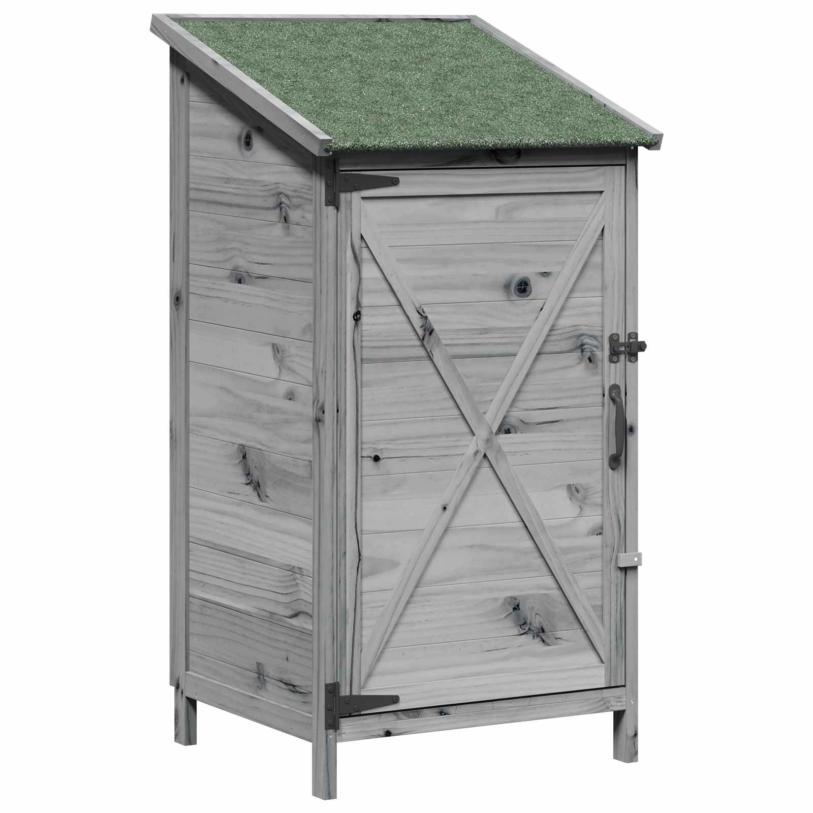 Sodo Sandėlys Pilka 59,5 x 56 x 113,5 cm Kietasis pušinis medis Sodo Sandėlys Pilka 59,5 x 56 x 113,5 cm Kietasis pušinis medis - Image 3
