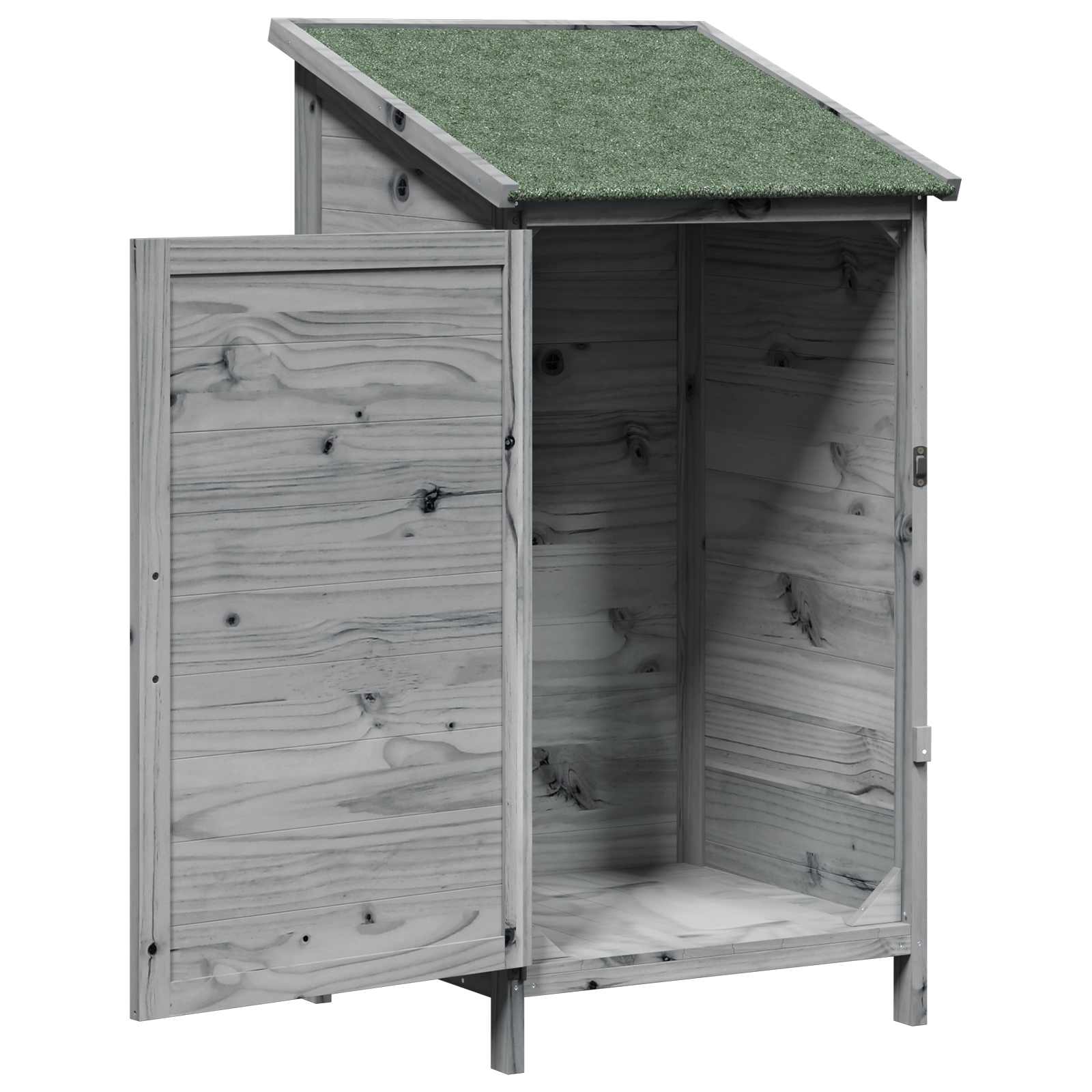 Sodo Sandėlys Pilka 59,5 x 56 x 113,5 cm Kietasis pušinis medis Sodo Sandėlys Pilka 59,5 x 56 x 113,5 cm Kietasis pušinis medis - Image 5