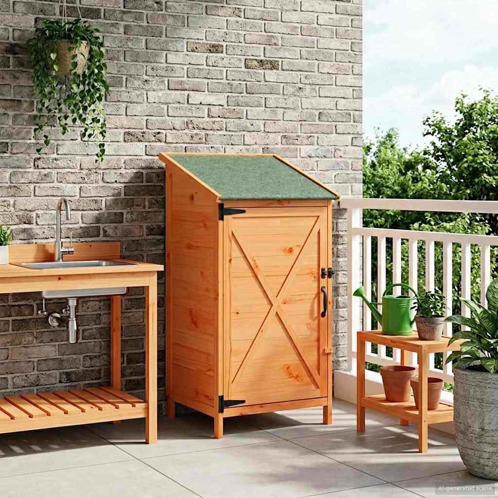 Sodo Sandėlys Ruda 59,5 x 56 x 113,5 cm Kietasis pušinis medis Sodo Sandėlys Ruda 59,5 x 56 x 113,5 cm Kietasis pušinis medis - Image 2