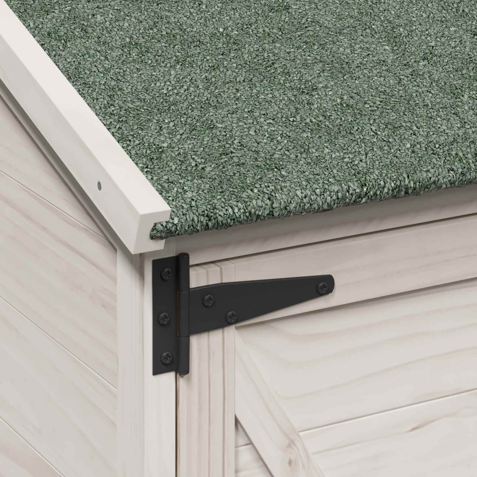 Sodo Sandėlys Balta 106 x 56 x 113,5 cm Kietasis pušinis medis Sodo Sandėlys Balta 106 x 56 x 113,5 cm Kietasis pušinis medis - Image 9