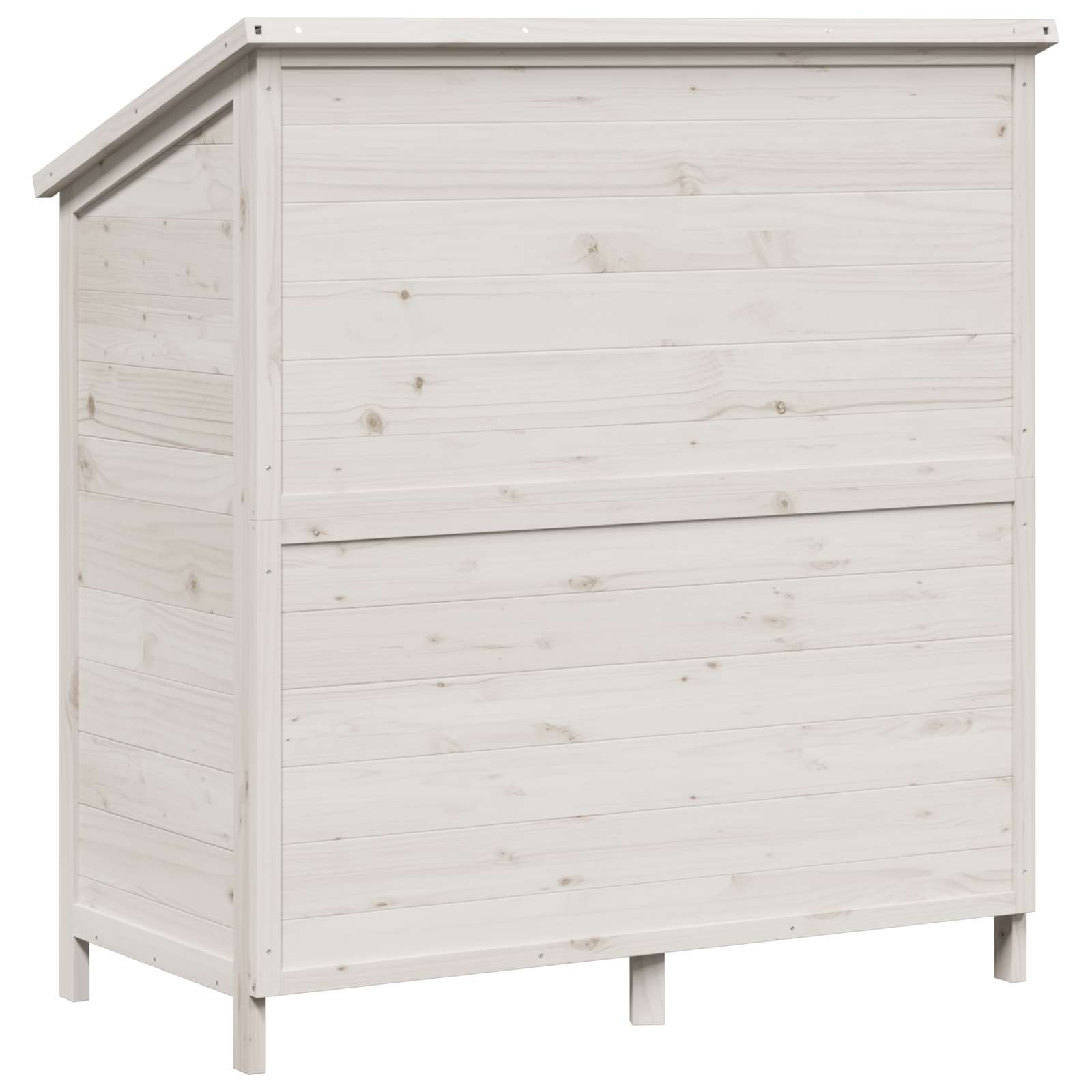 Sodo Sandėlys Balta 106 x 56 x 113,5 cm Kietasis pušinis medis Sodo Sandėlys Balta 106 x 56 x 113,5 cm Kietasis pušinis medis - Image 8