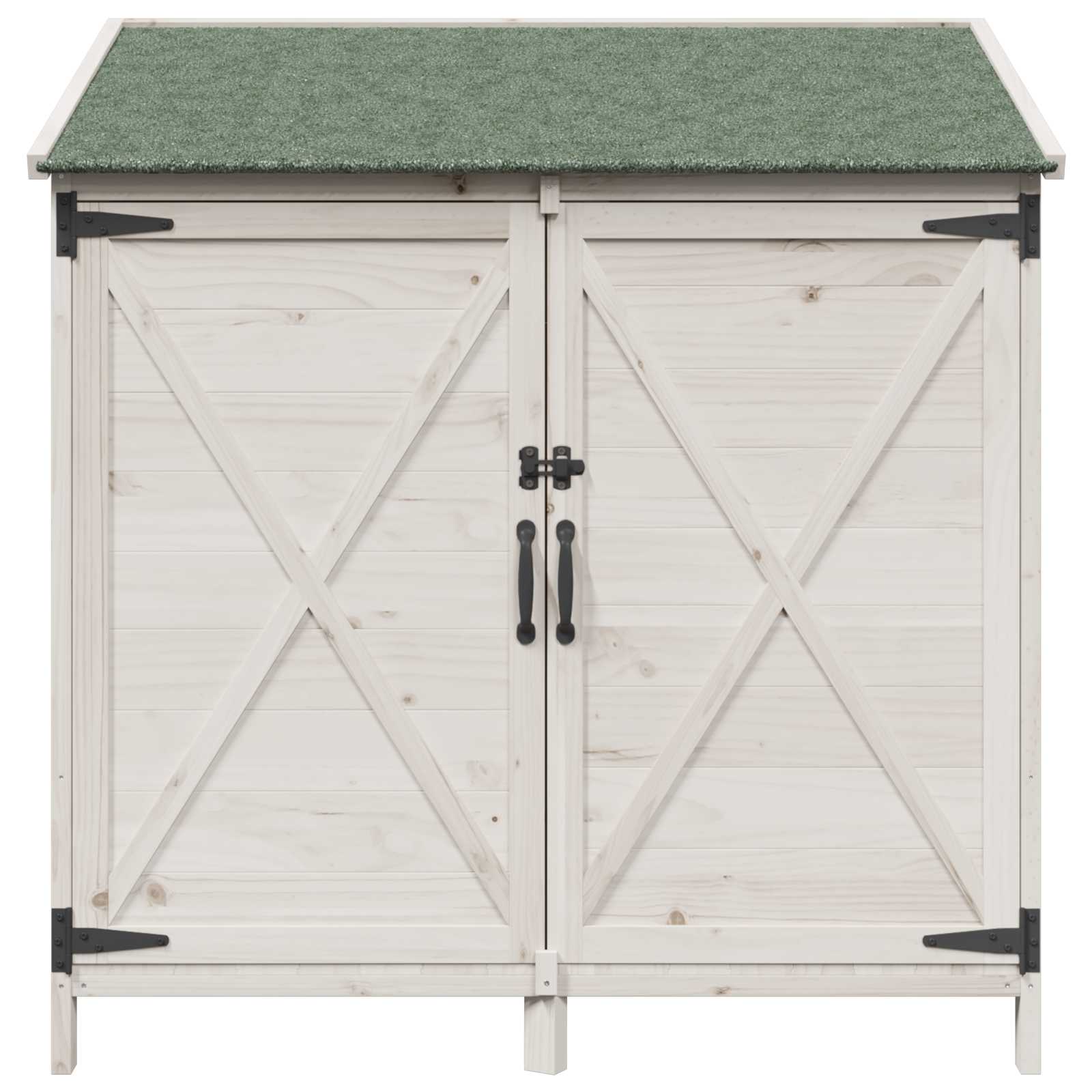Sodo Sandėlys Balta 106 x 56 x 113,5 cm Kietasis pušinis medis Sodo Sandėlys Balta 106 x 56 x 113,5 cm Kietasis pušinis medis - Image 6