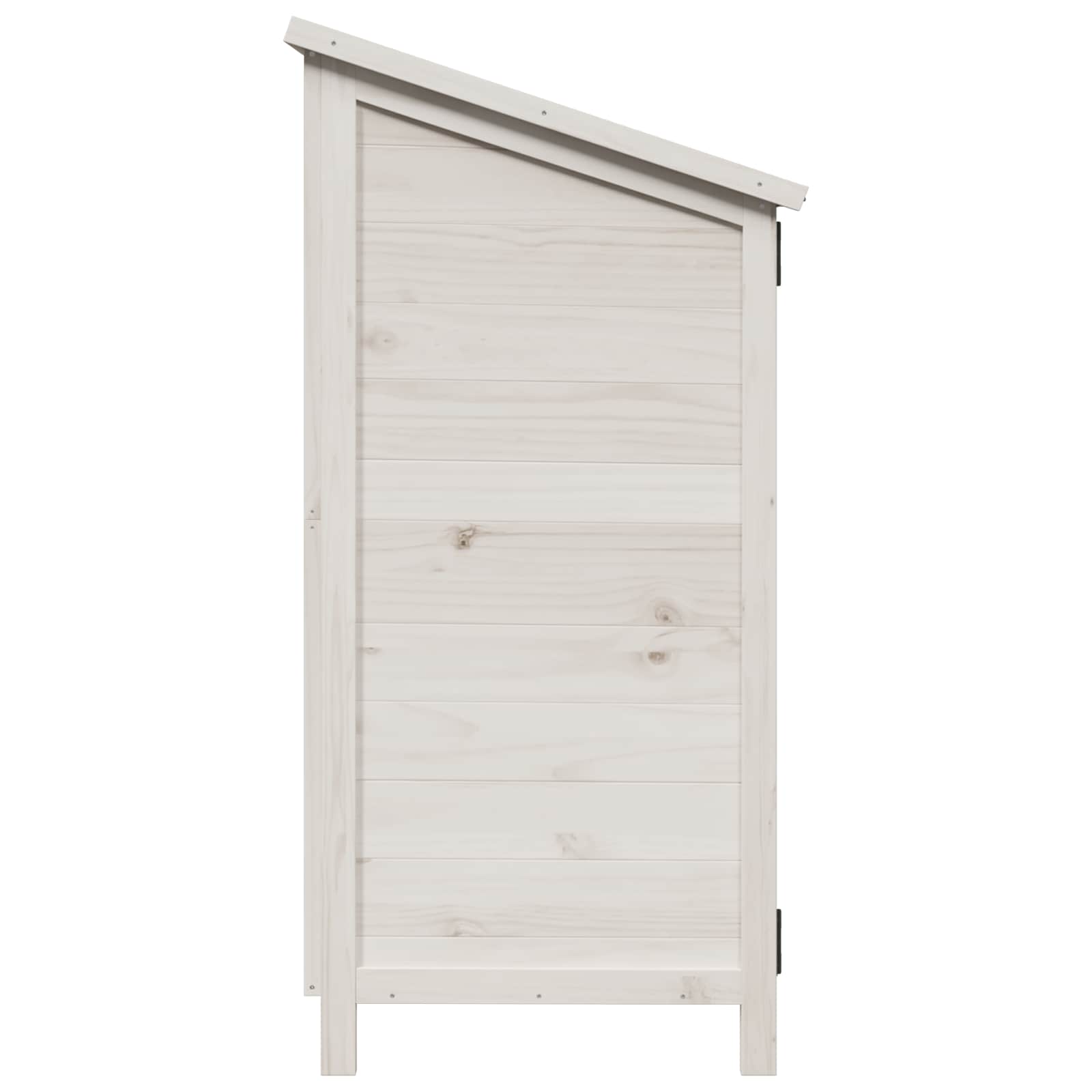 Sodo Sandėlys Balta 106 x 56 x 113,5 cm Kietasis pušinis medis Sodo Sandėlys Balta 106 x 56 x 113,5 cm Kietasis pušinis medis - Image 7