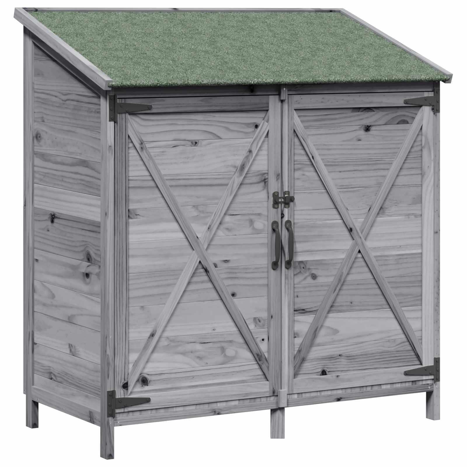 Sodo Sandėlys Pilka 106 x 56 x 113,5 cm Kietasis pušinis medis Sodo Sandėlys Pilka 106 x 56 x 113,5 cm Kietasis pušinis medis - Image 3