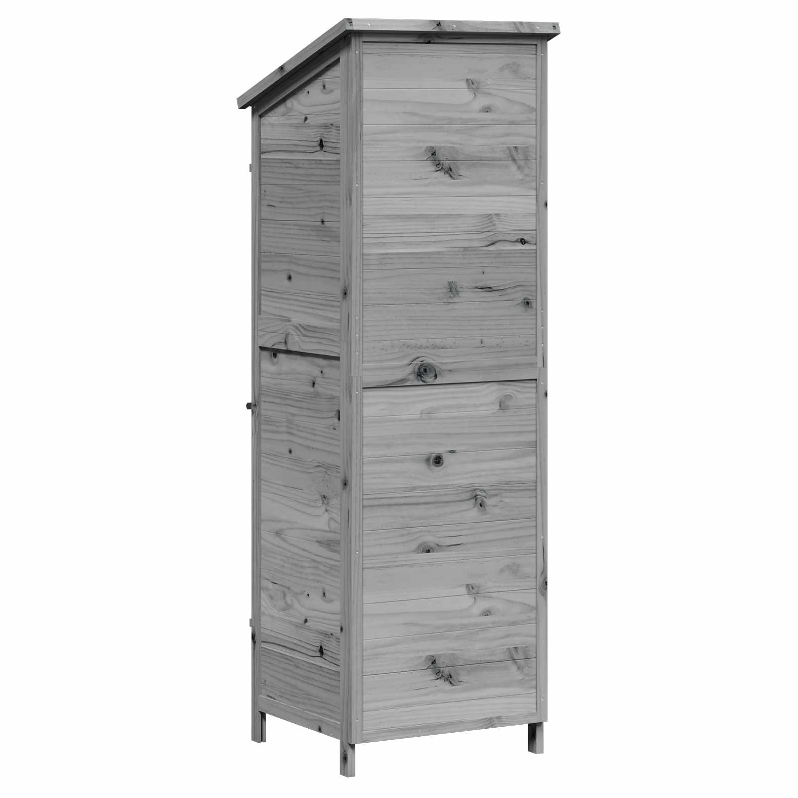 Sodo Sandėlys Pilka 59,5 x 56 x 176,5 cm Kietasis pušinis medis Sodo Sandėlys Pilka 59,5 x 56 x 176,5 cm Kietasis pušinis medis - Image 8