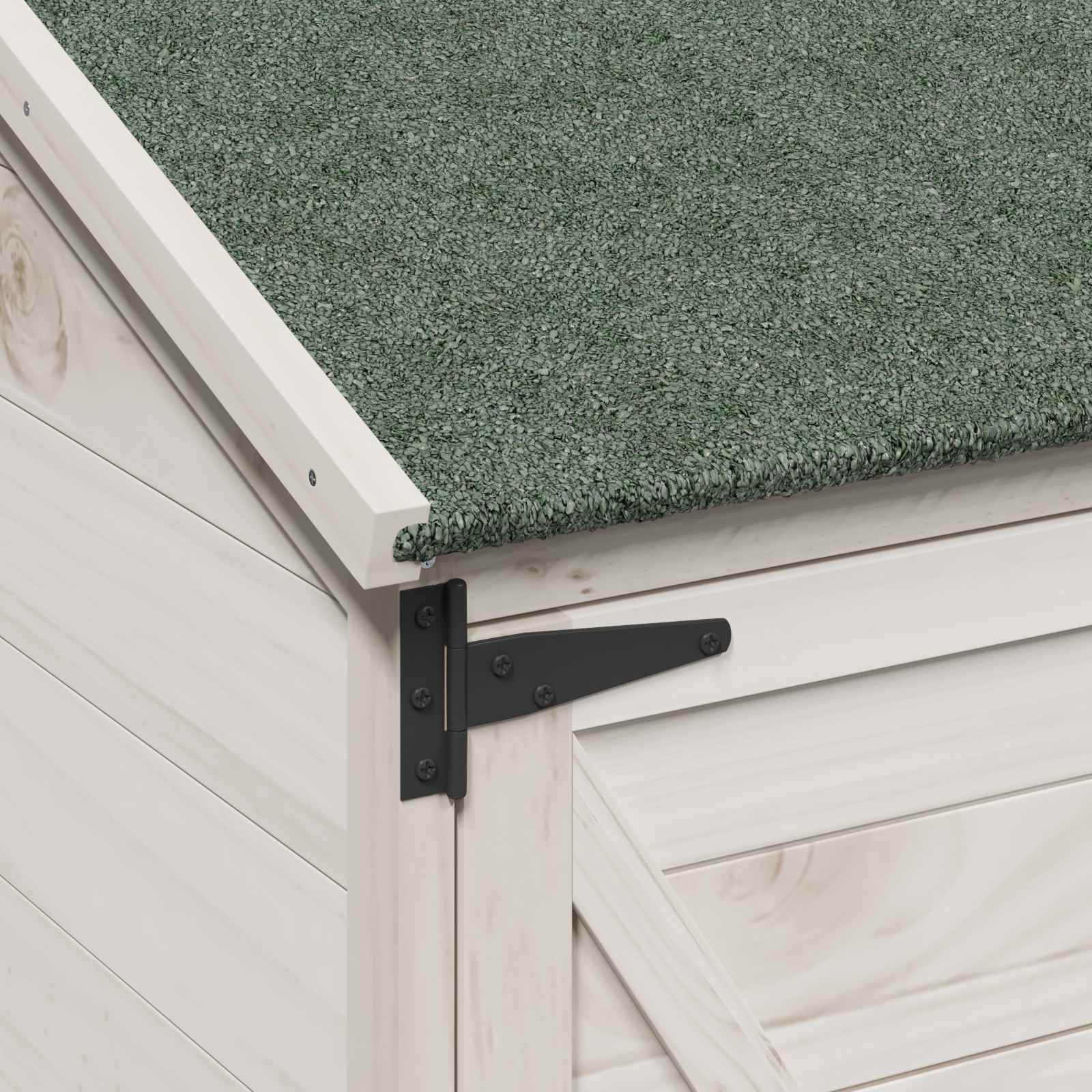 Sodo Sandėlys Balta 106 x 56 x 176,5 cm Kietasis pušinis medis Sodo Sandėlys Balta 106 x 56 x 176,5 cm Kietasis pušinis medis - Image 9