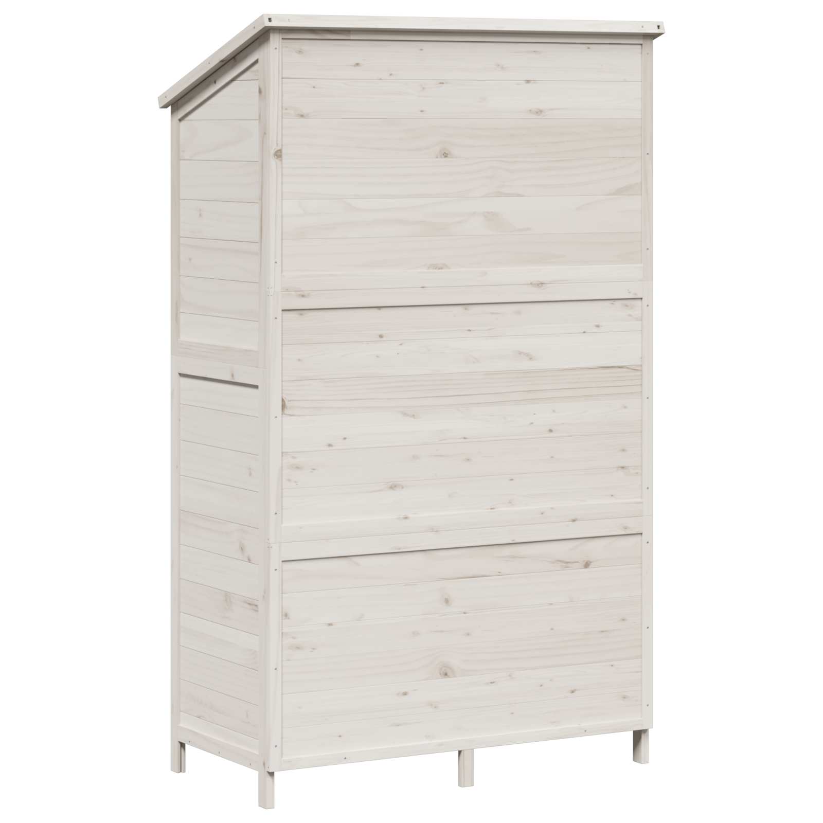 Sodo Sandėlys Balta 106 x 56 x 176,5 cm Kietasis pušinis medis Sodo Sandėlys Balta 106 x 56 x 176,5 cm Kietasis pušinis medis - Image 8