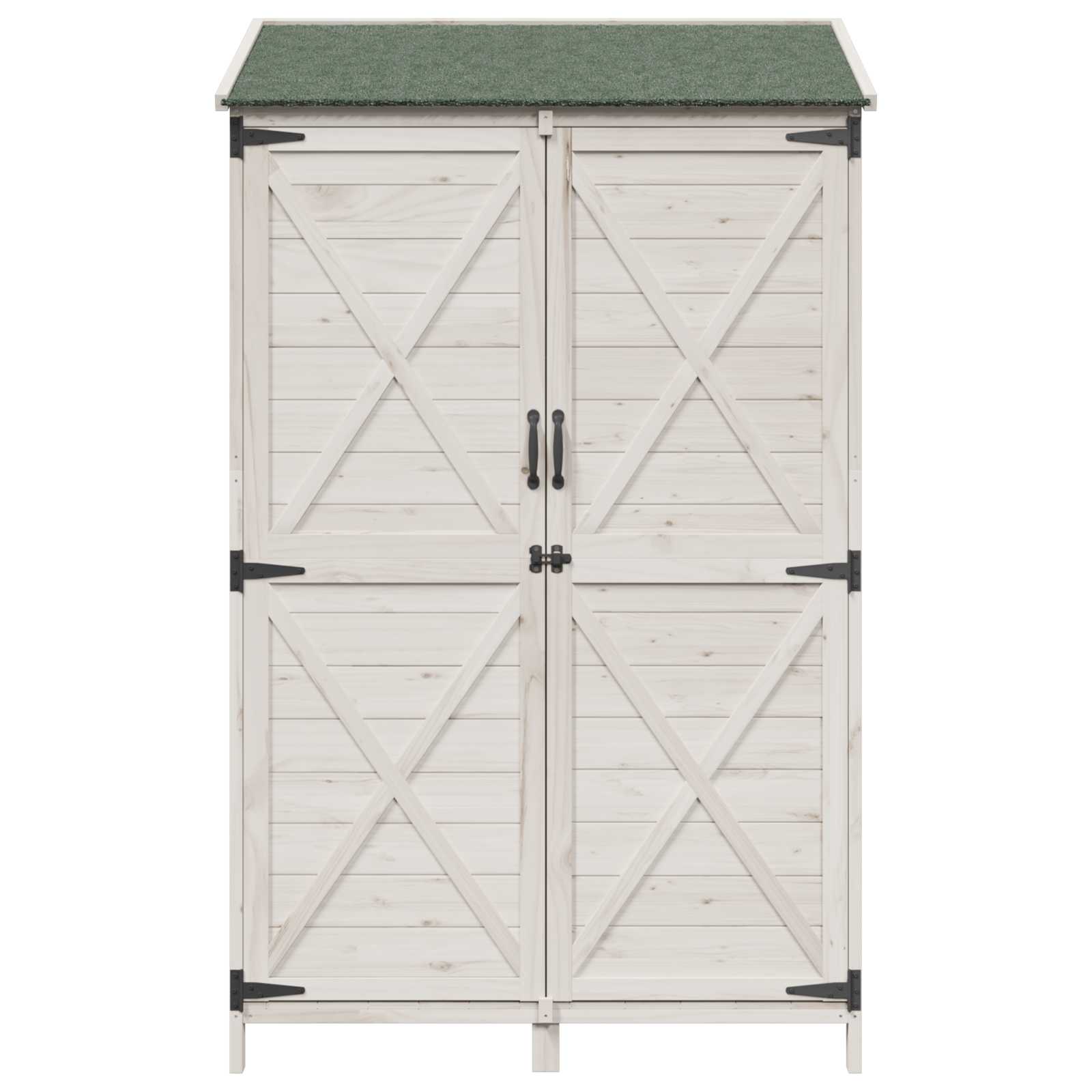 Sodo Sandėlys Balta 106 x 56 x 176,5 cm Kietasis pušinis medis Sodo Sandėlys Balta 106 x 56 x 176,5 cm Kietasis pušinis medis - Image 6