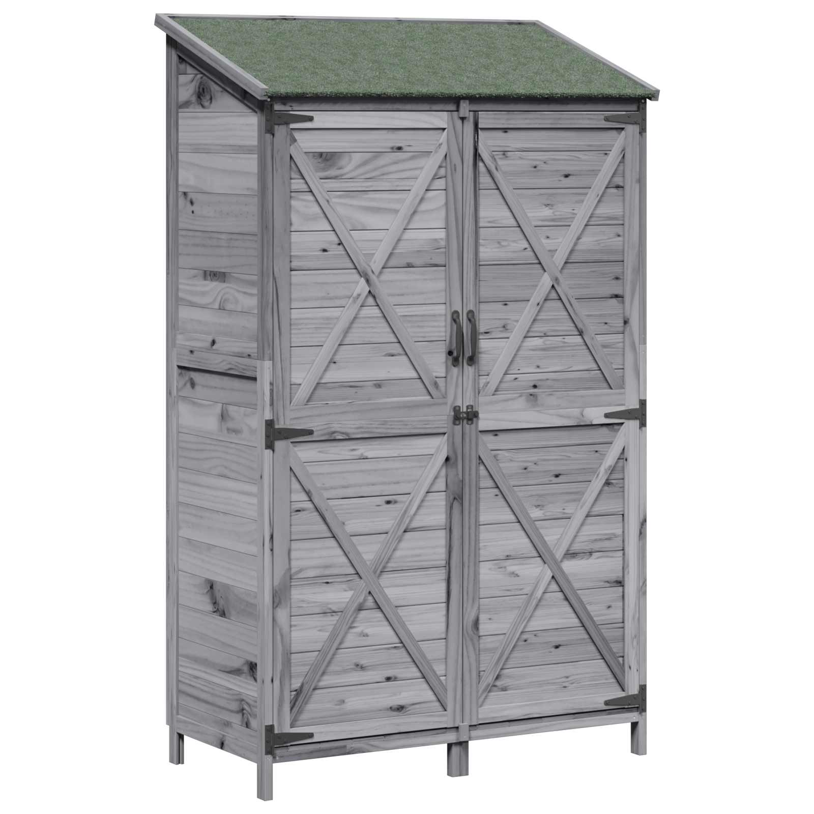 Sodo Sandėlys Pilka 106 x 56 x 176,5 cm Kietasis pušinis medis Sodo Sandėlys Pilka 106 x 56 x 176,5 cm Kietasis pušinis medis - Image 3