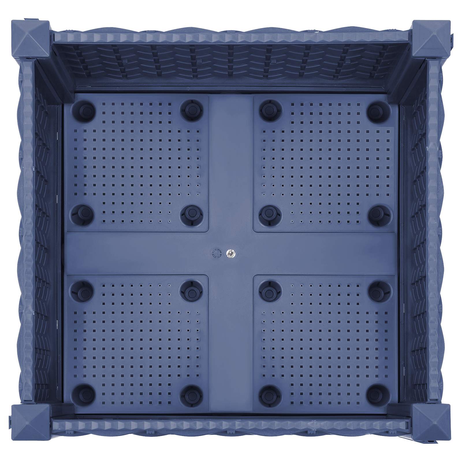 Sodo puodynė su ratukais Mėlyna Pilka 40 x 40 x 33 cm PP Sodo puodynė su ratukais Mėlyna Pilka 40 x 40 x 33 cm PP - Image 6
