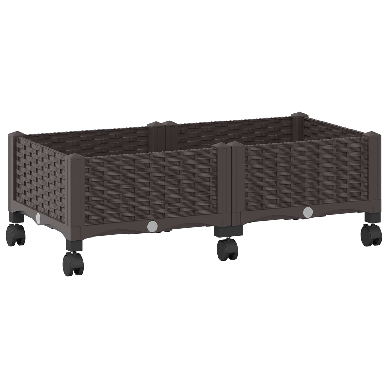 Sodo puodynė su ratukais Ruda 80 x 40 x 29 cm PP Sodo puodynė su ratukais Ruda 80 x 40 x 29 cm PP - Image 3