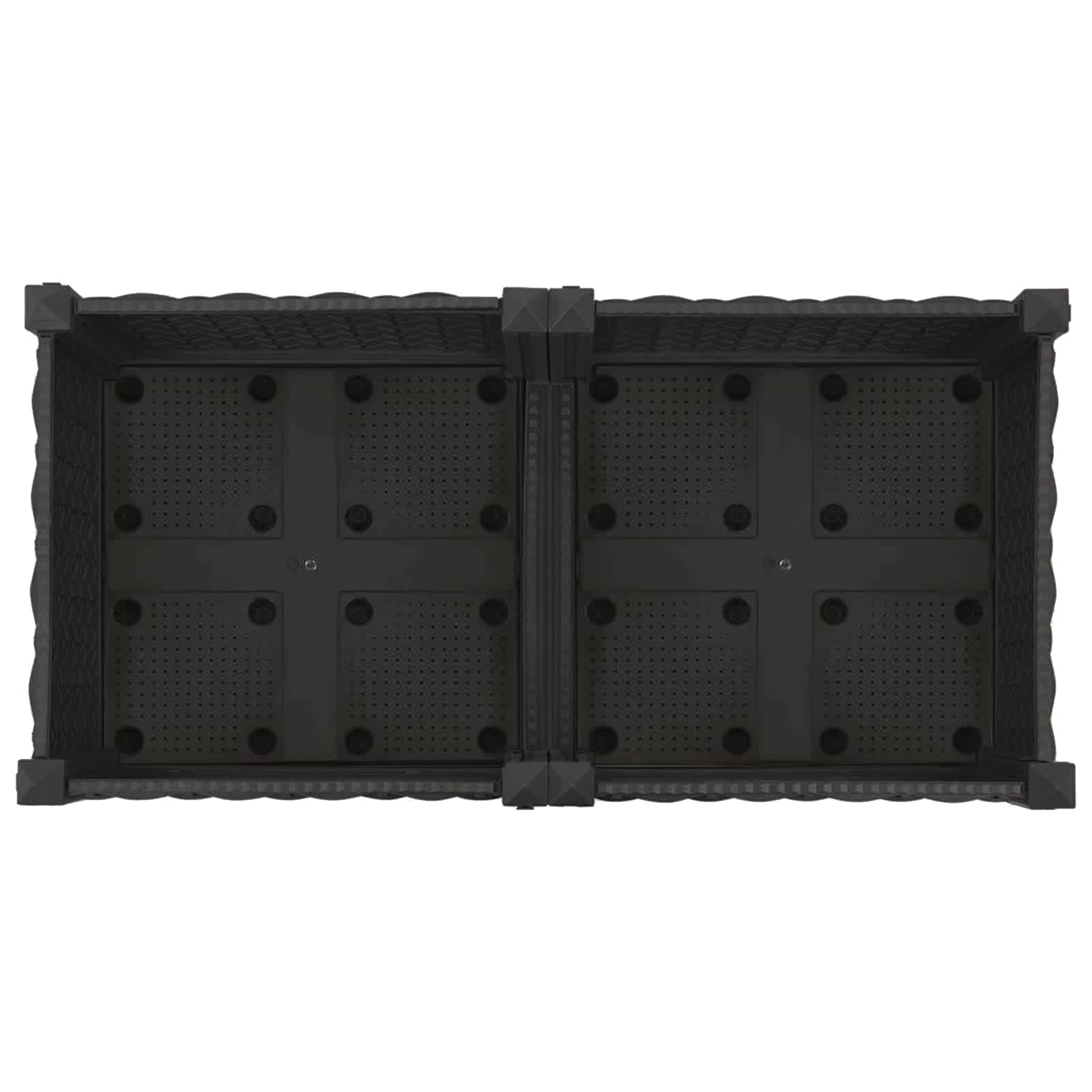 Sodo puodynė su ratukais Juoda 80 x 40 x 29 cm PP Sodo puodynė su ratukais Juoda 80 x 40 x 29 cm PP - Image 6