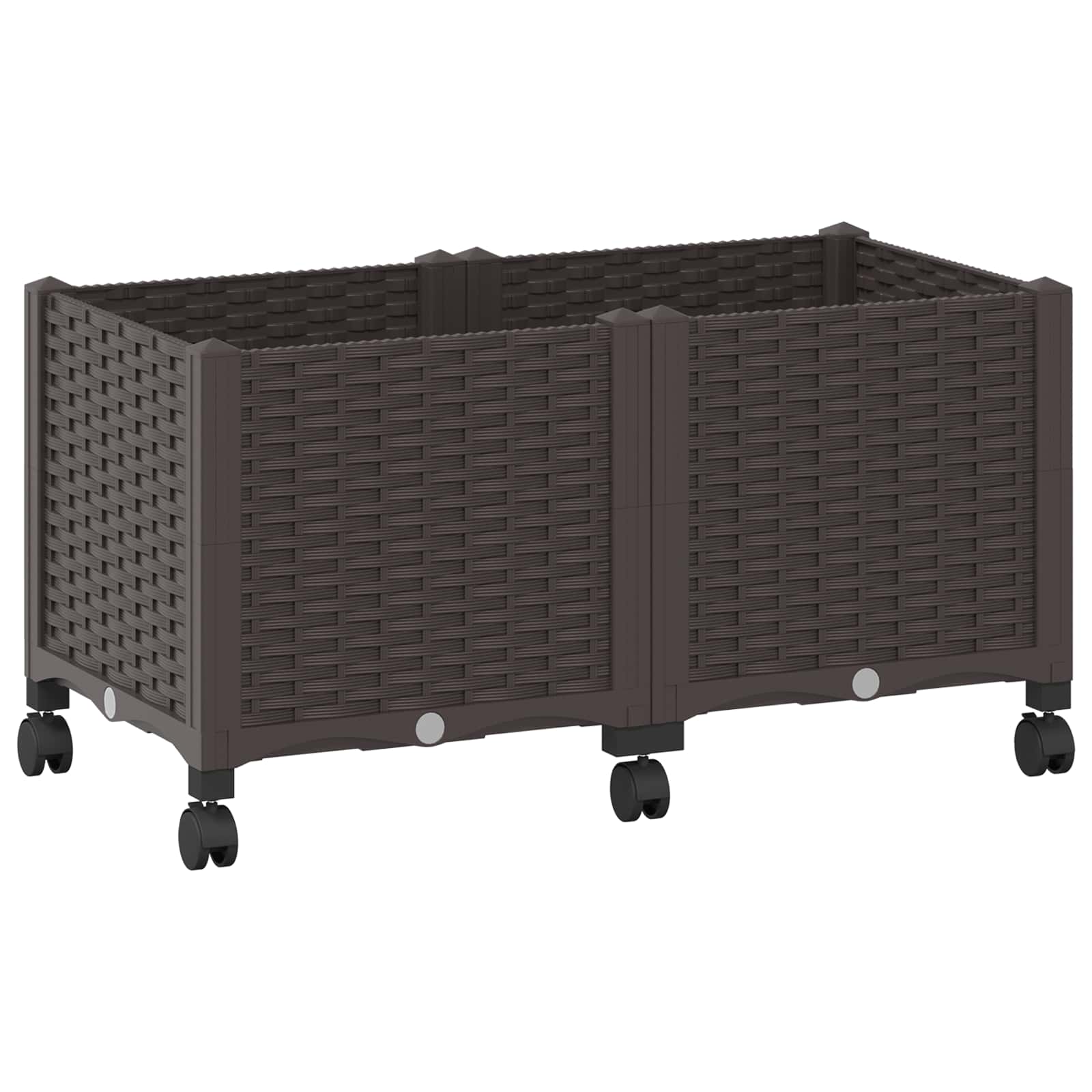 Sodo puodynė su ratukais Ruda 80 x 40 x 44 cm PP Sodo puodynė su ratukais Ruda 80 x 40 x 44 cm PP - Image 3