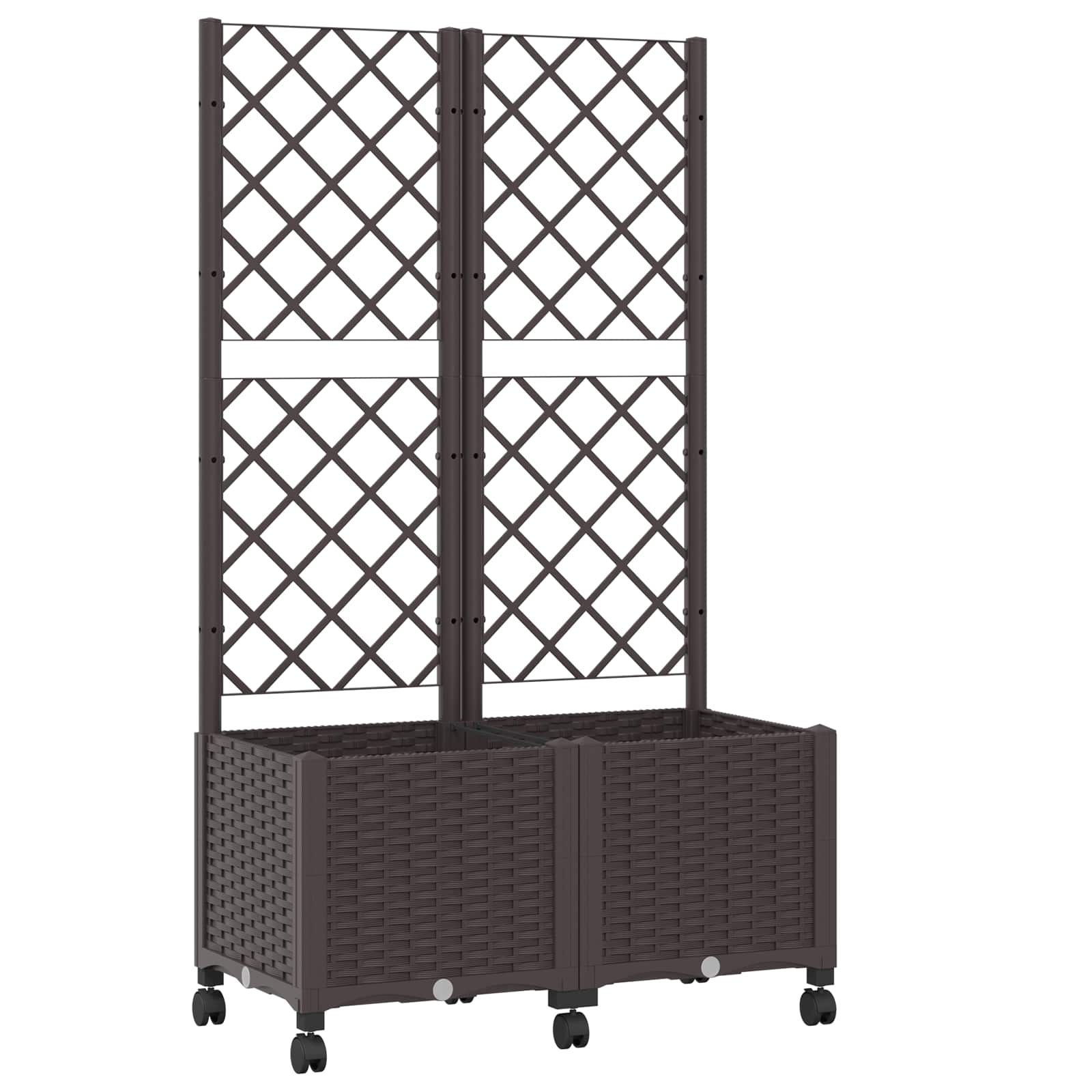 Sodo vazonas su treliu ir ratais Ruda 80 x 40 x 146 cm PP Sodo vazonas su treliu ir ratais Ruda 80 x 40 x 146 cm PP - Image 3