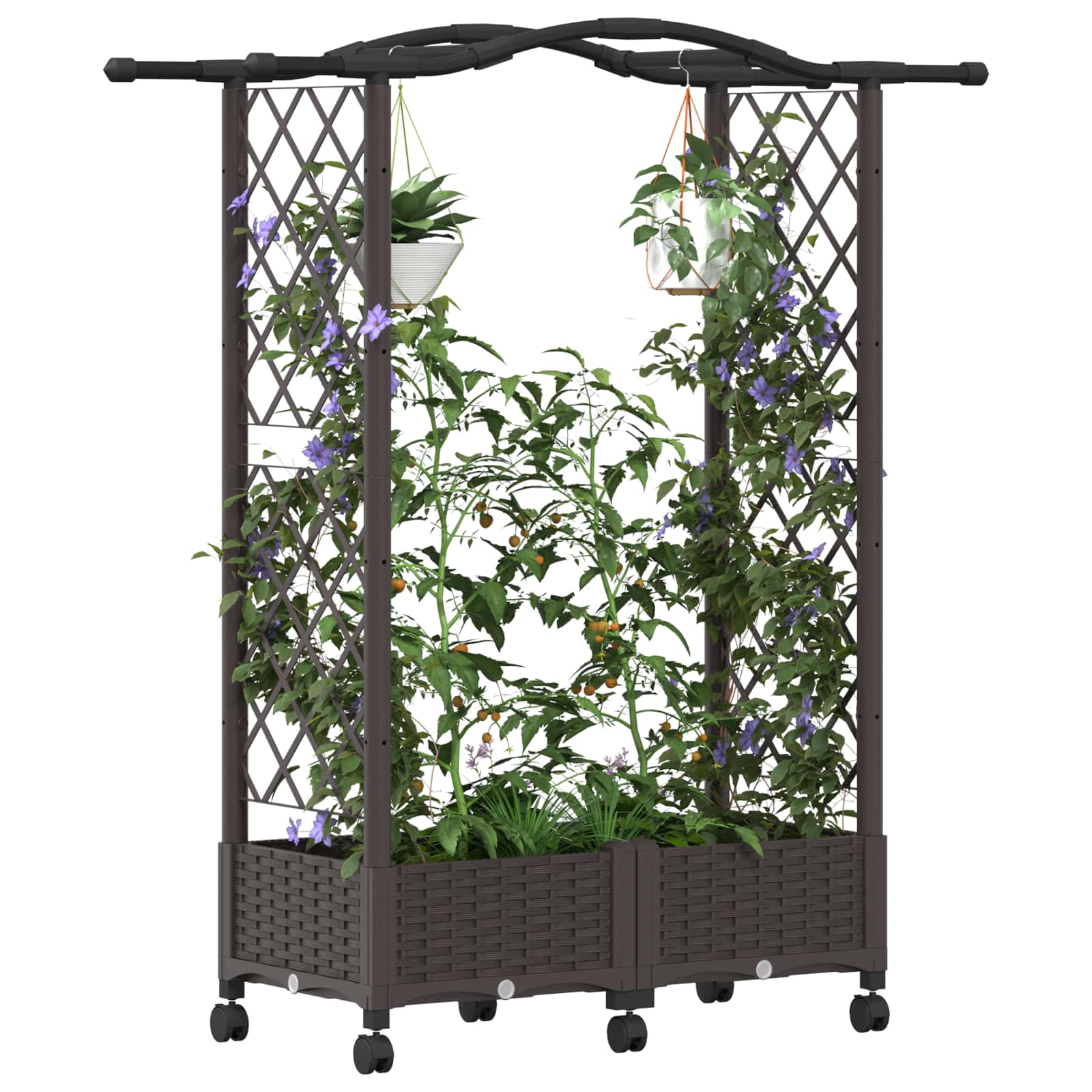 Pakeltas lovas su trelėmis ir stogu Ruda 124 x 40 x 129 cm PP Pakeltas lovas su trelėmis ir stogu Ruda 124 x 40 x 129 cm PP - Image 4