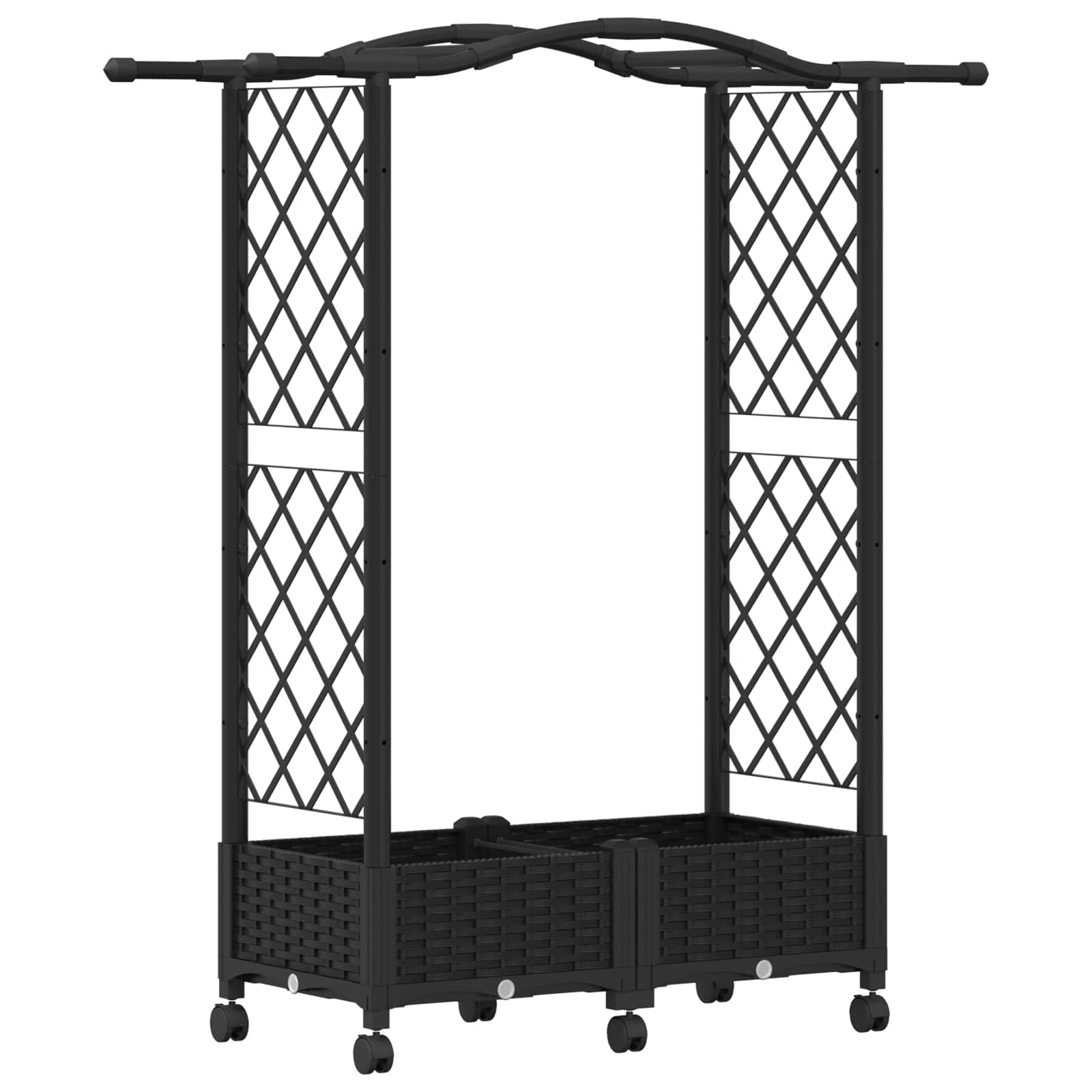 Pakeltas lovas su trelėmis ir stogu Juoda 124 x 40 x 129 cm PP Pakeltas lovas su trelėmis ir stogu Juoda 124 x 40 x 129 cm PP - Image 3
