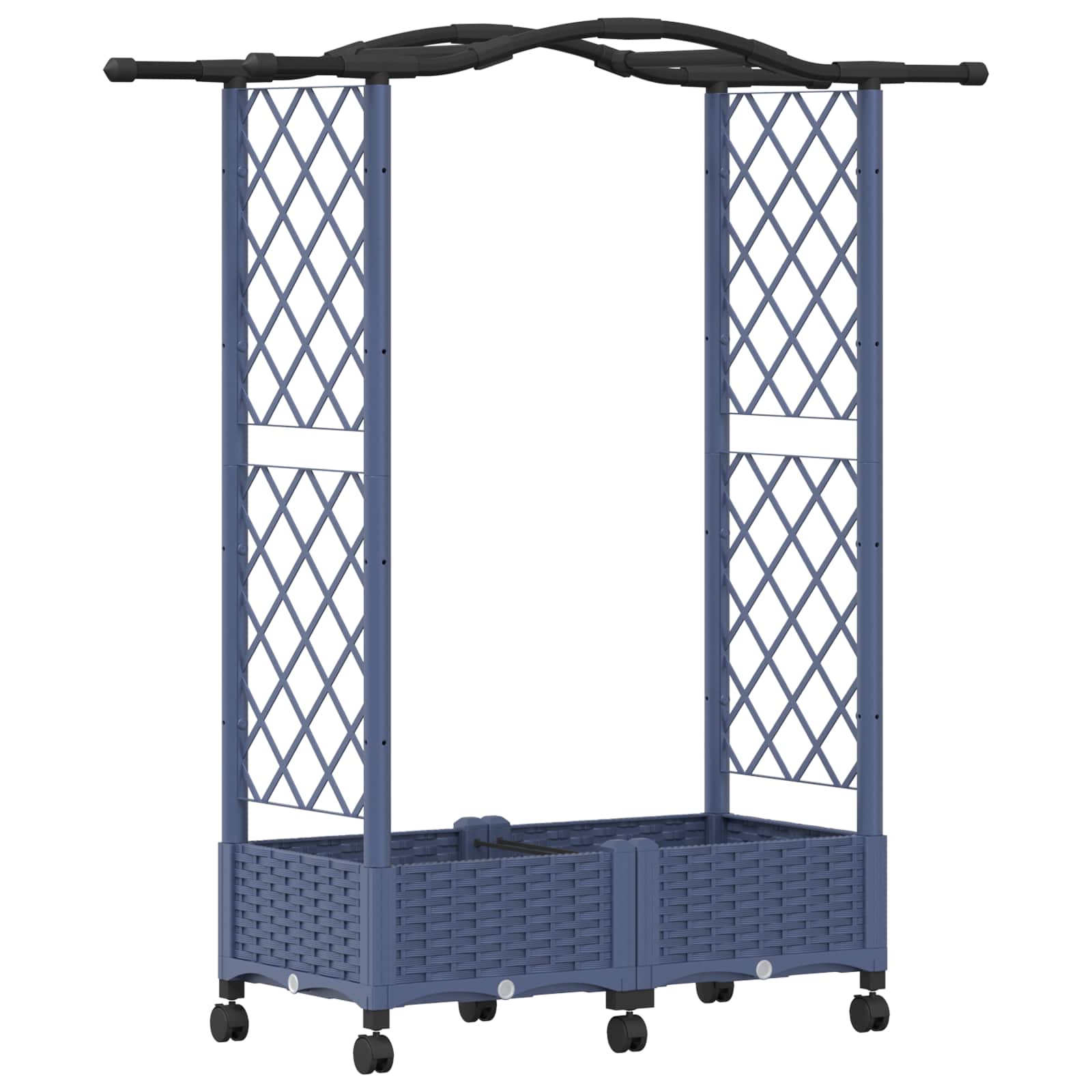 Pakeltas lovas su trelėmis ir stogu Pilka 124 x 40 x 129 cm PP Pakeltas lovas su trelėmis ir stogu Pilka 124 x 40 x 129 cm PP - Image 3