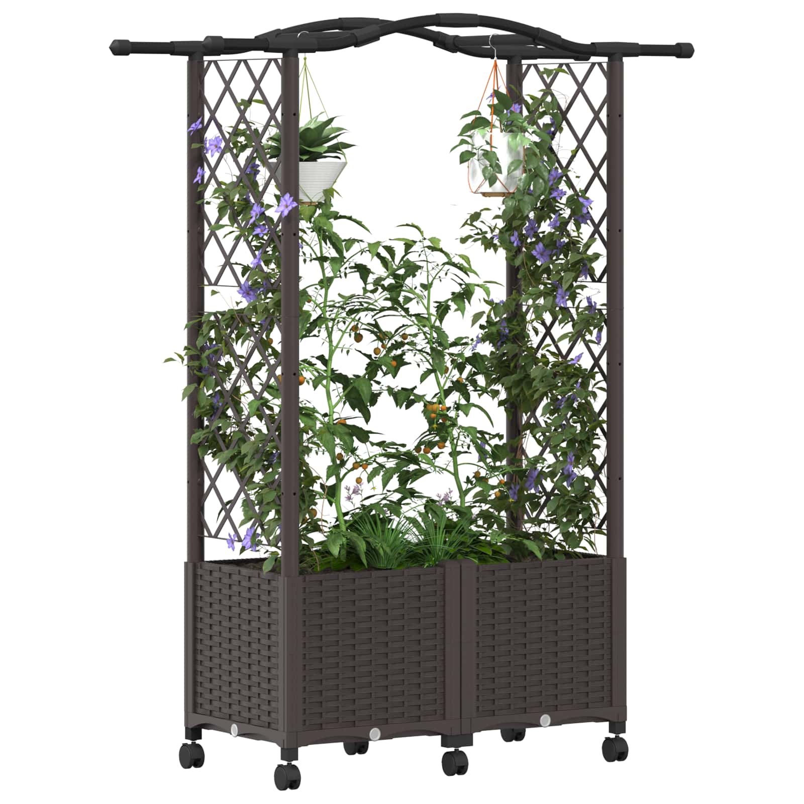 Pakeltas lovas su trelėmis ir stogu Ruda 125 x 40 x 144 cm PP Pakeltas lovas su trelėmis ir stogu Ruda 125 x 40 x 144 cm PP - Image 4