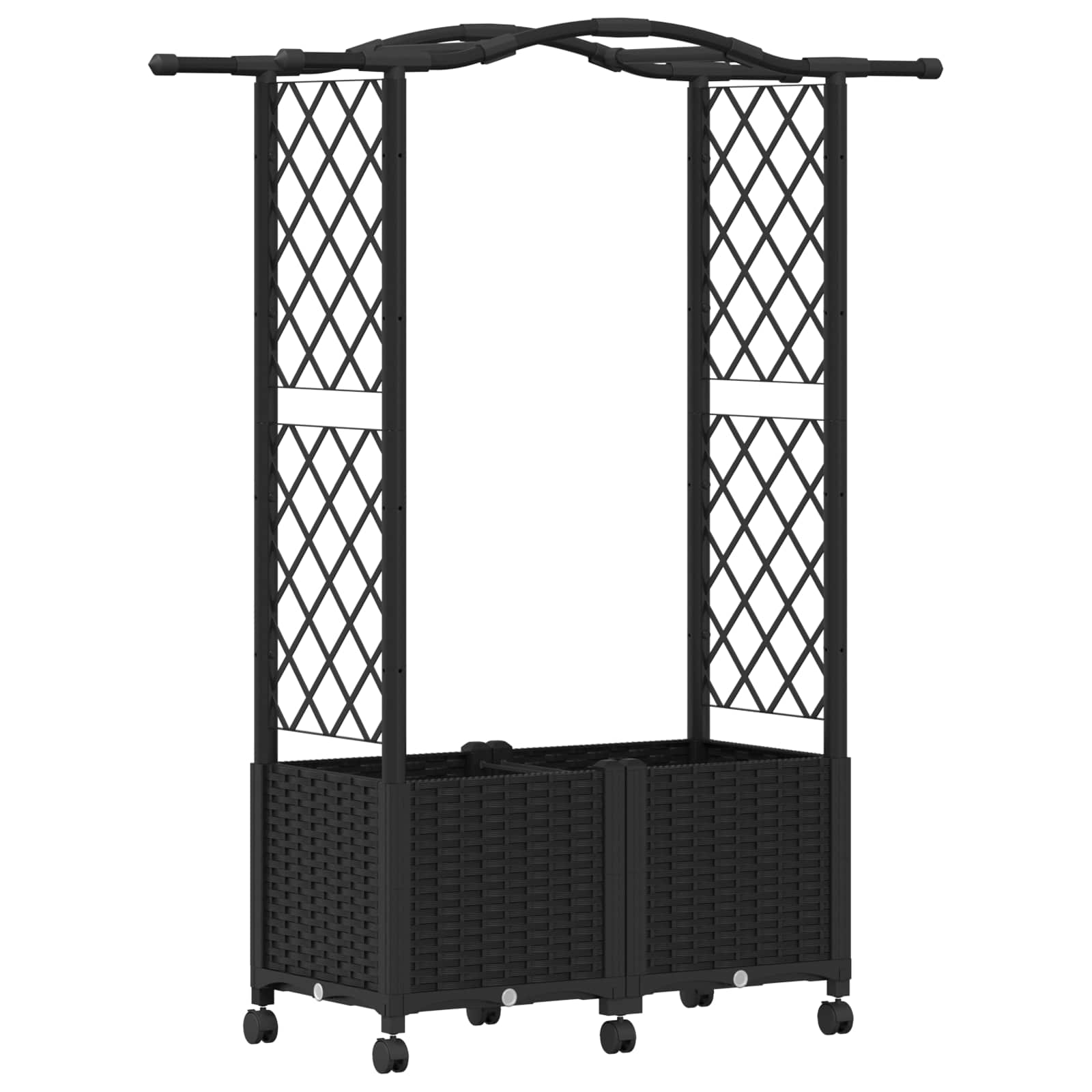 Pakeltas lovas su trelėmis ir stogu Juoda 125 x 40 x 144 cm PP Pakeltas lovas su trelėmis ir stogu Juoda 125 x 40 x 144 cm PP - Image 3