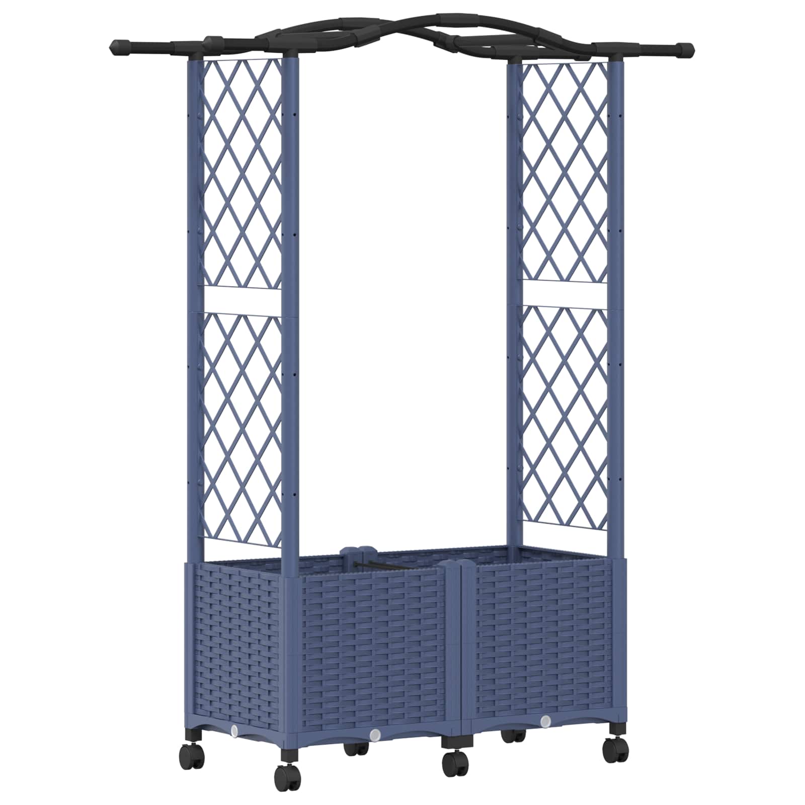 Pakeltas lovas su trelėmis ir stogu Pilka 125 x 40 x 144 cm PP Pakeltas lovas su trelėmis ir stogu Pilka 125 x 40 x 144 cm PP - Image 3