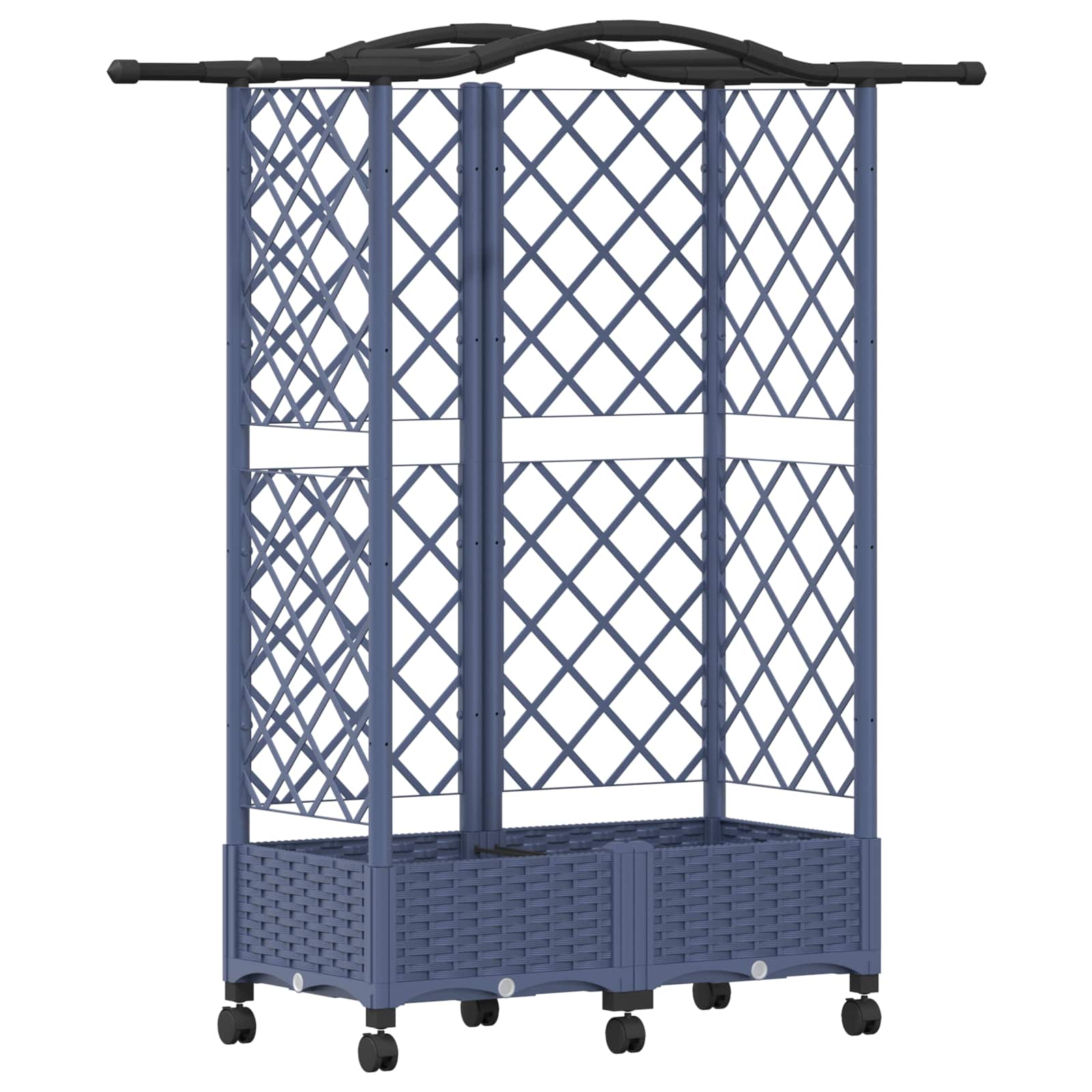 Pakeltas lovas su trelėmis ir stogu Pilka 124 x 40 x 129 cm PP Pakeltas lovas su trelėmis ir stogu Pilka 124 x 40 x 129 cm PP - Image 3