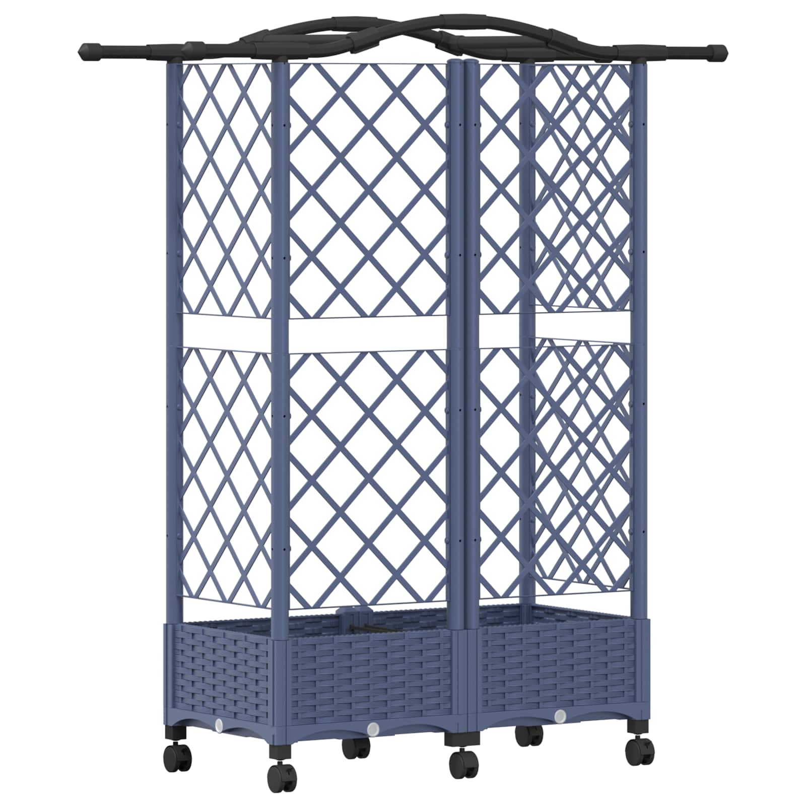 Pakeltas lovas su trelėmis ir stogu Pilka 124 x 40 x 129 cm PP Pakeltas lovas su trelėmis ir stogu Pilka 124 x 40 x 129 cm PP - Image 6