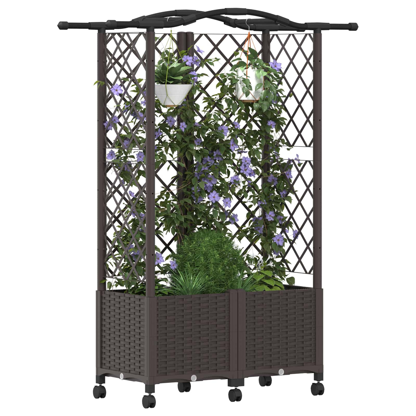 Pakeltas lovas su trelėmis ir stogu Ruda 122 x 40 x 144 cm PP Pakeltas lovas su trelėmis ir stogu Ruda 122 x 40 x 144 cm PP - Image 4