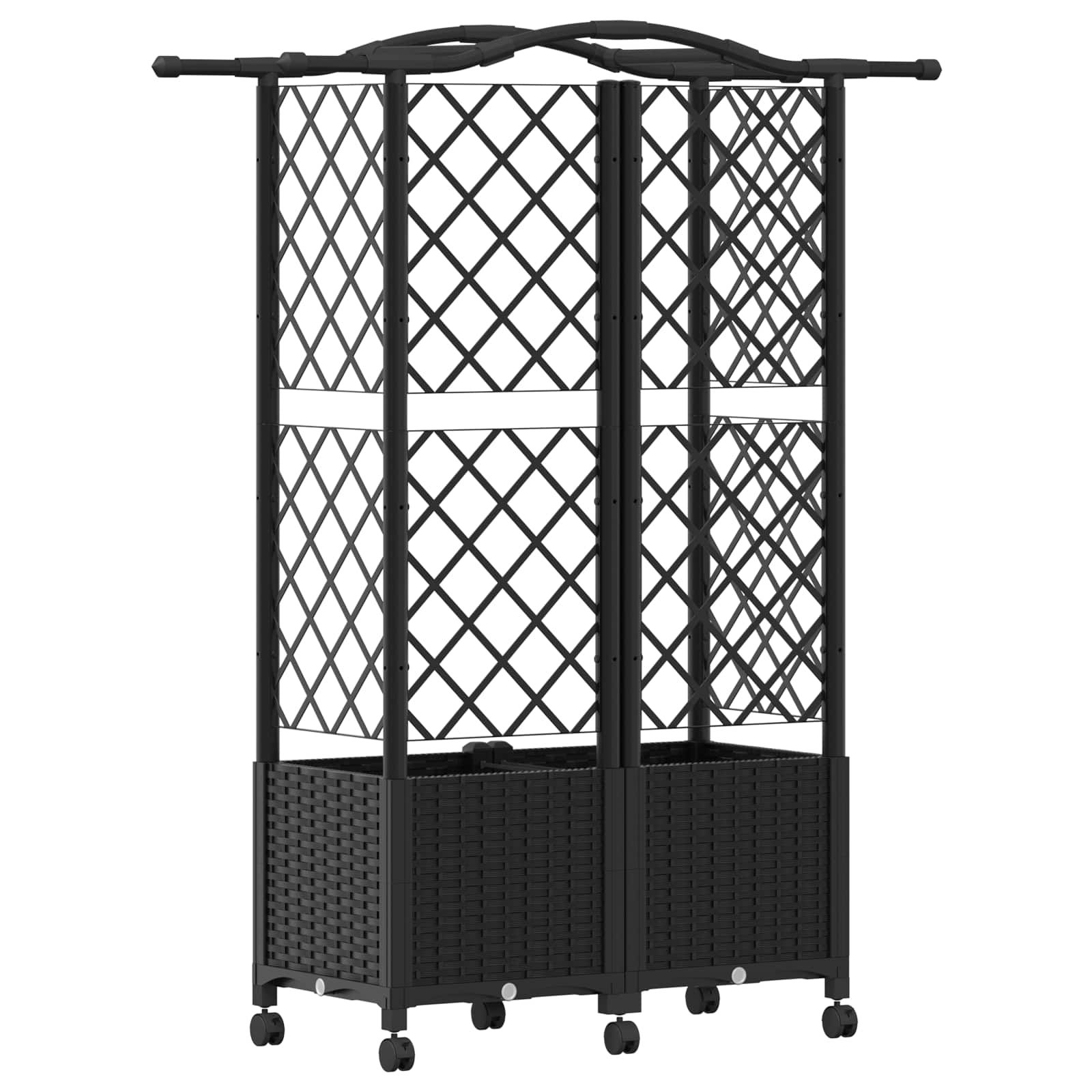 Pakeltas lovas su trelėmis ir stogu Juoda 122 x 40 x 144 cm PP Pakeltas lovas su trelėmis ir stogu Juoda 122 x 40 x 144 cm PP - Image 6