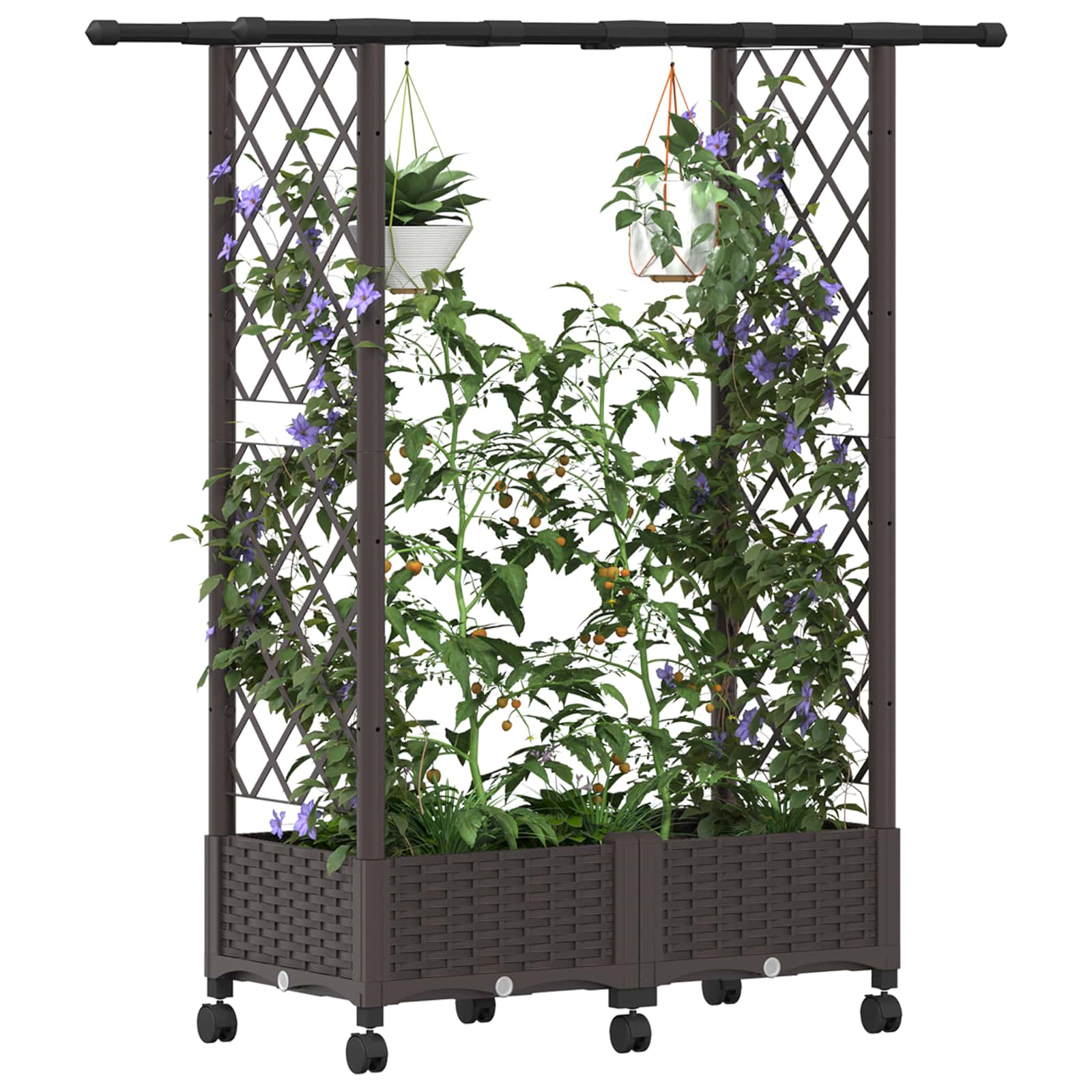 Pakeltas lovas su trelėmis ir stogu Ruda 122,5 x 40 x 127 cm PP Pakeltas lovas su trelėmis ir stogu Ruda 122,5 x 40 x 127 cm PP - Image 4