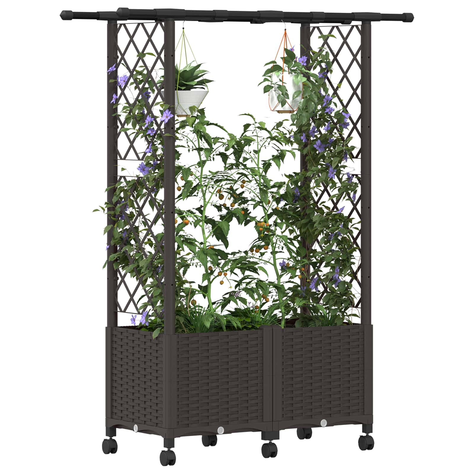 Pakeltas lovas su trelėmis ir stogu Ruda 124,5 x 40 x 142 cm PP Pakeltas lovas su trelėmis ir stogu Ruda 124,5 x 40 x 142 cm PP - Image 4