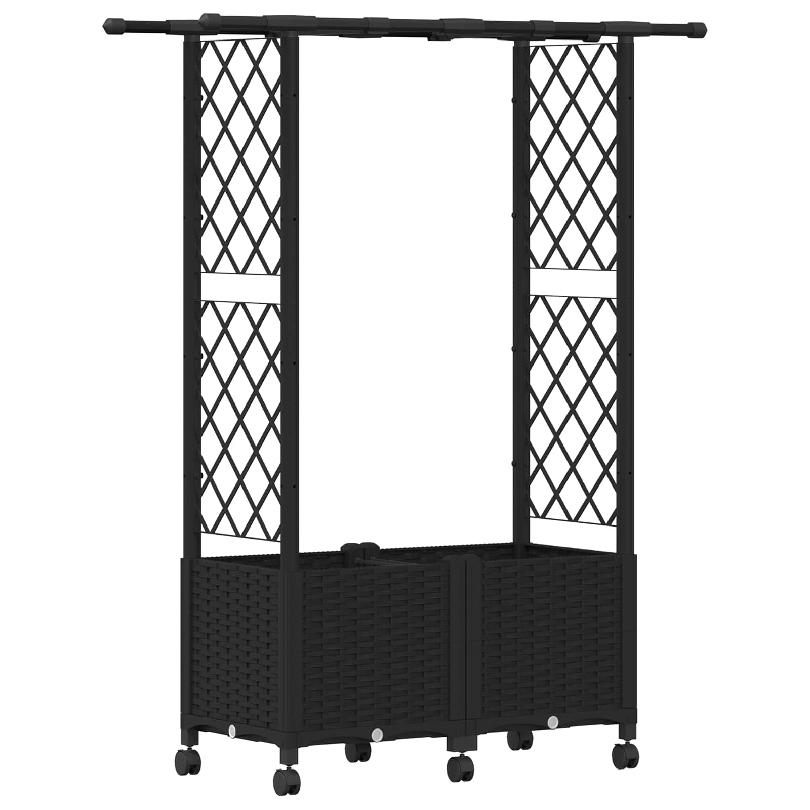 Pakeltas lovas su trelėmis ir stogu Juoda 124,5 x 40 x 142 cm Pakeltas lovas su trelėmis ir stogu Juoda 124,5 x 40 x 142 cm - Image 3