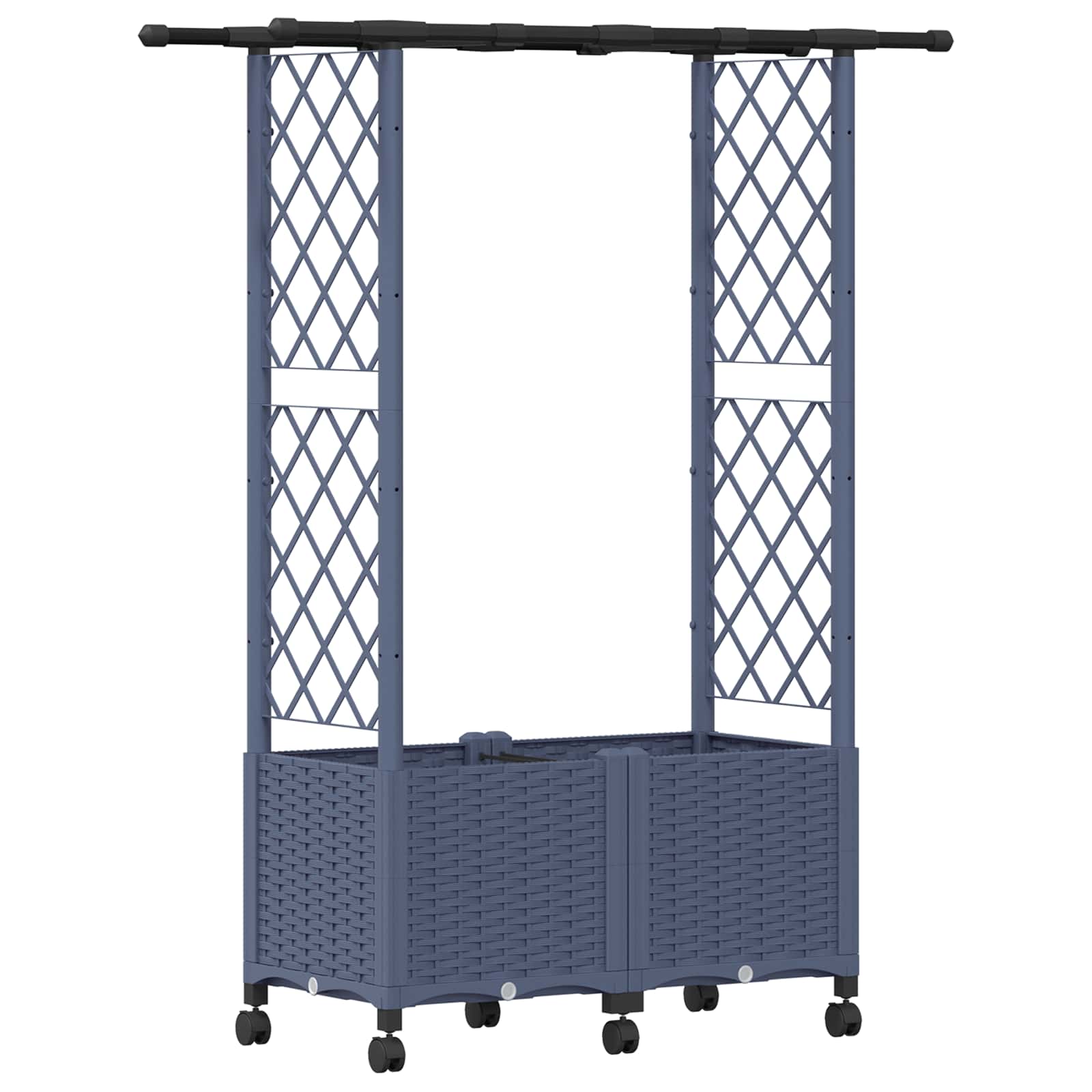 Pakeltas lovas su trelėmis ir stogu Pilka 124,5 x 40 x 142 cm Pakeltas lovas su trelėmis ir stogu Pilka 124,5 x 40 x 142 cm - Image 3