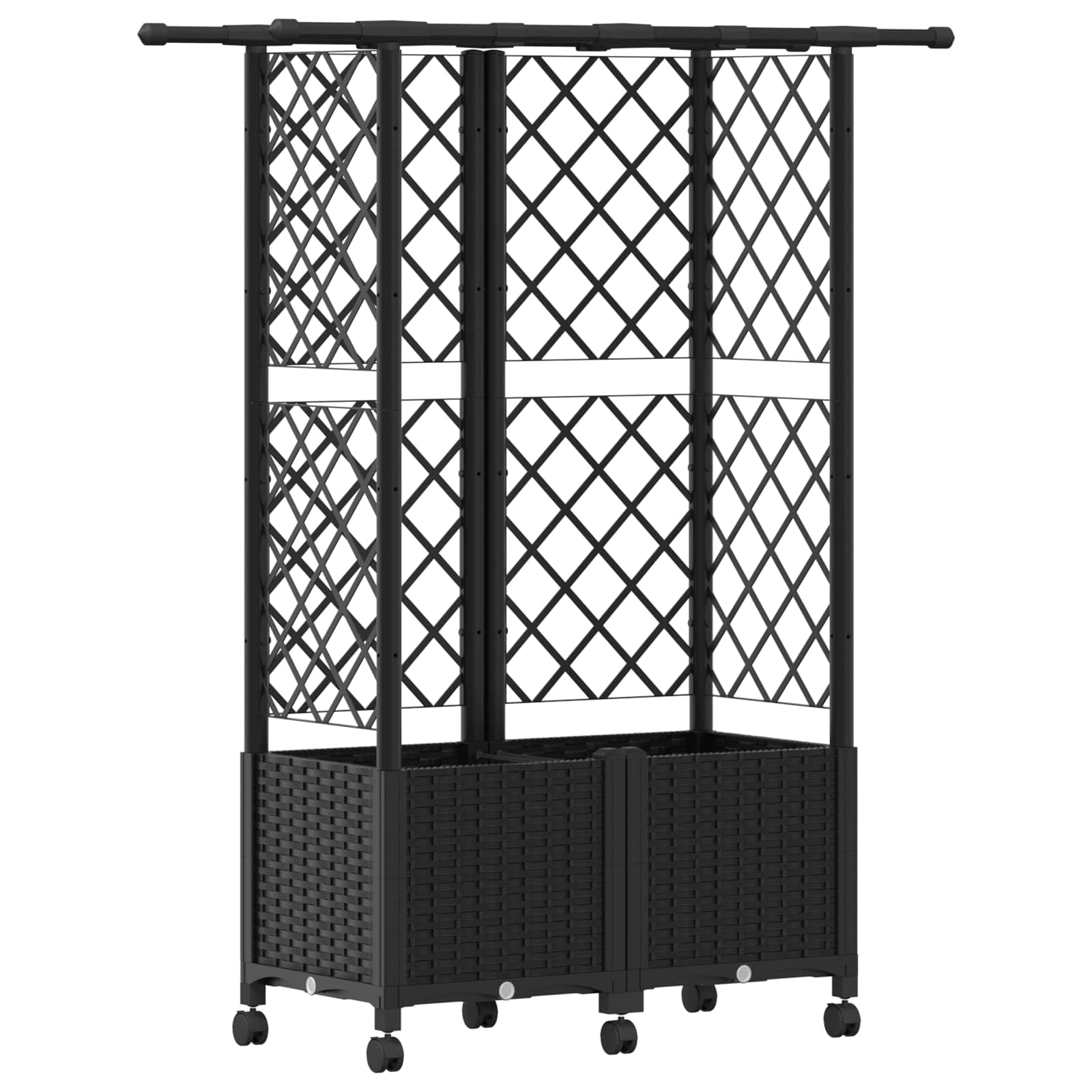 Pakeltas lovas su trelėmis ir stogu Juoda 124 x 40 x 142 cm PP Pakeltas lovas su trelėmis ir stogu Juoda 124 x 40 x 142 cm PP - Image 3