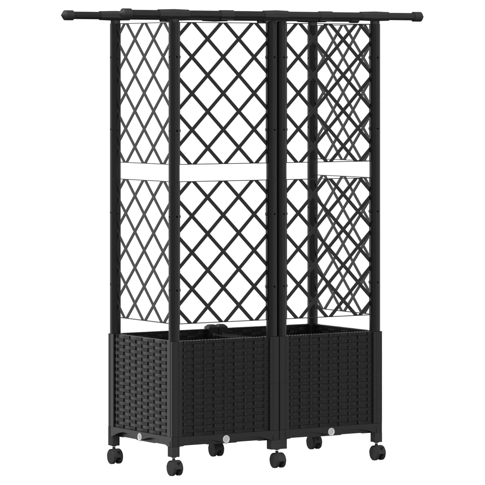 Pakeltas lovas su trelėmis ir stogu Juoda 124 x 40 x 142 cm PP Pakeltas lovas su trelėmis ir stogu Juoda 124 x 40 x 142 cm PP - Image 6