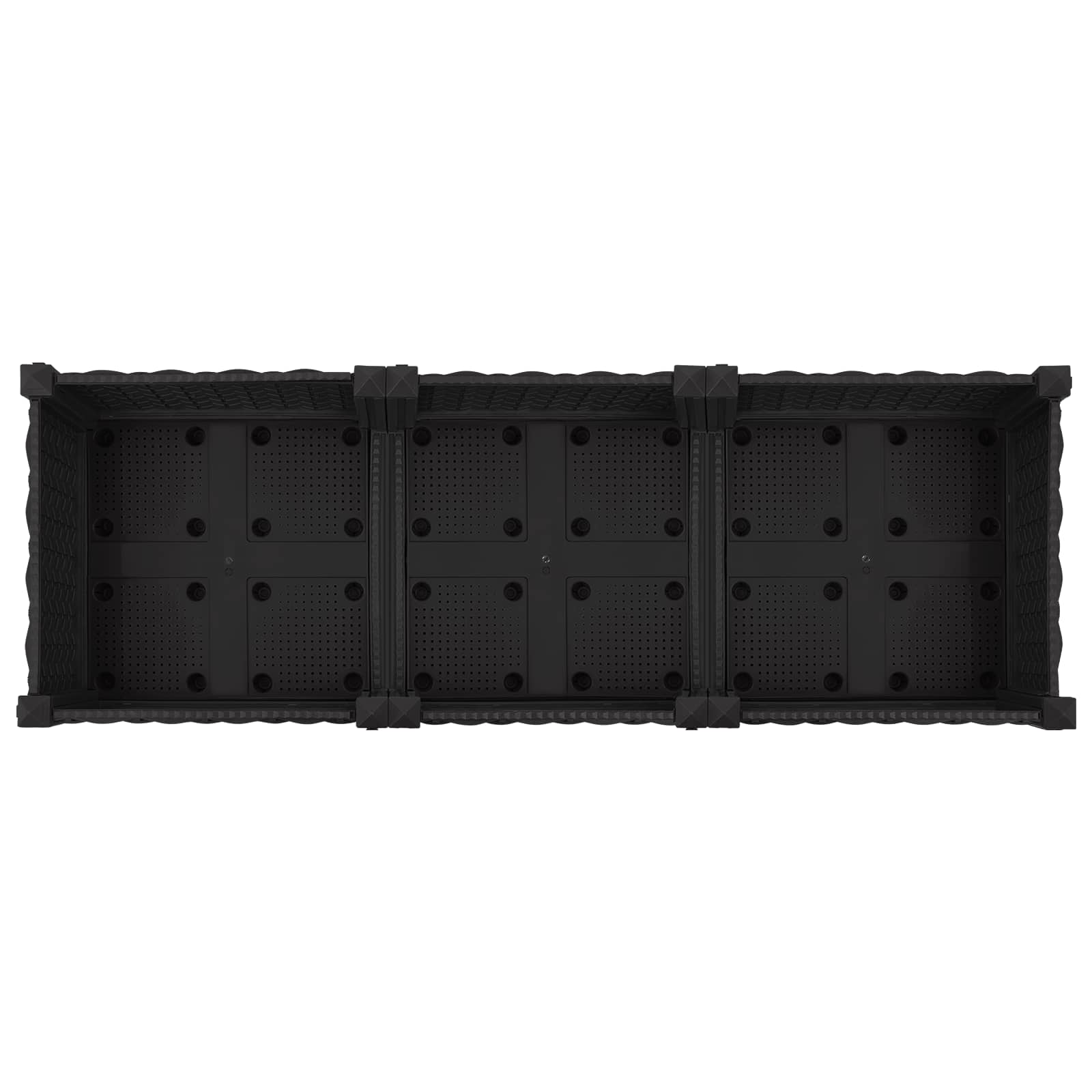 Sodo puodynė su ratukais Juoda 120 x 40 x 29 cm PP Sodo puodynė su ratukais Juoda 120 x 40 x 29 cm PP - Image 6