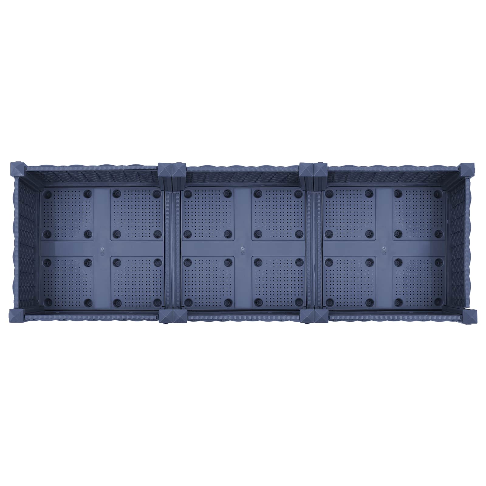 Sodo puodynė su ratukais Mėlyna Pilka 120 x 40 x 33 cm PP Sodo puodynė su ratukais Mėlyna Pilka 120 x 40 x 33 cm PP - Image 6