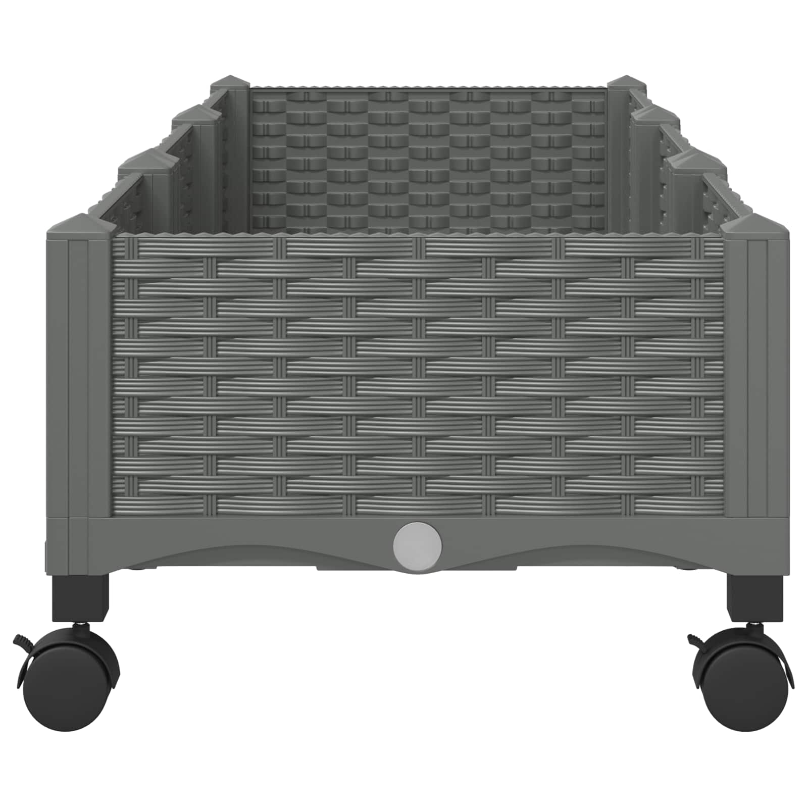 Sodo puodynė su ratukais Šviesiai pilka 120 x 40 x 33 cm PP Sodo puodynė su ratukais Šviesiai pilka 120 x 40 x 33 cm PP - Image 5
