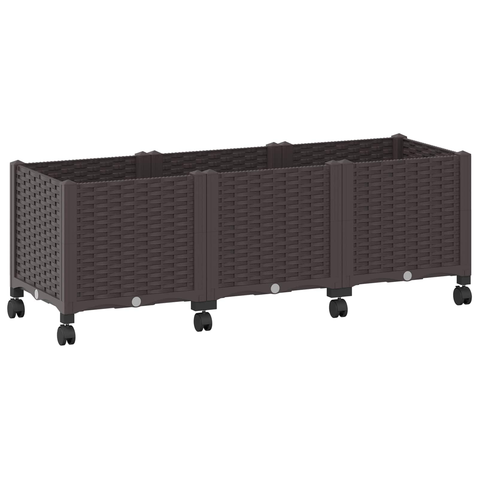 Sodo puodynė su ratukais Ruda 120 x 40 x 44 cm PP Sodo puodynė su ratukais Ruda 120 x 40 x 44 cm PP - Image 3
