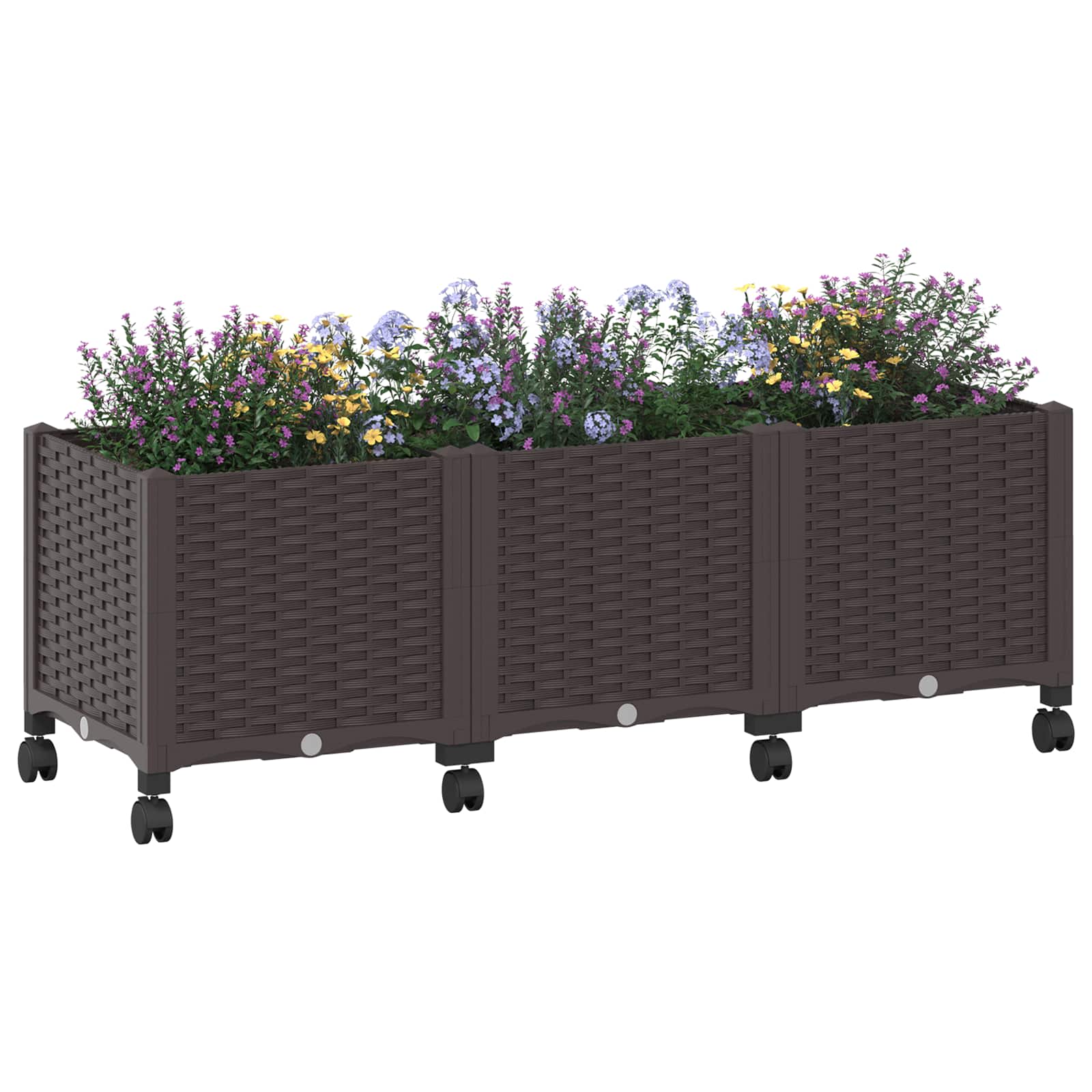 Sodo puodynė su ratukais Ruda 120 x 40 x 44 cm PP Sodo puodynė su ratukais Ruda 120 x 40 x 44 cm PP - Image 4